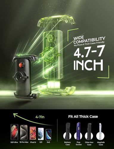 Bicycle & Motorcycle Phone Mount Holder Handlebar Accessories for All 4.7-7" Phones