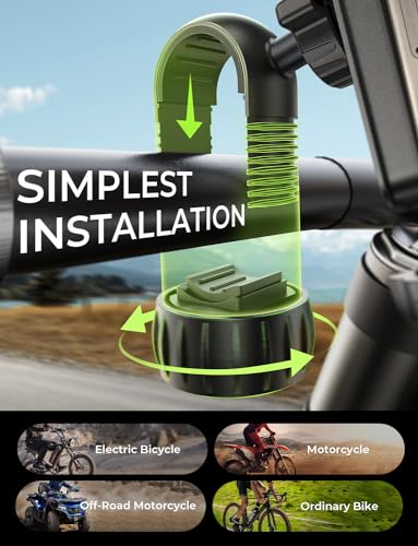 Bicycle & Motorcycle Phone Mount Holder Handlebar Accessories for All 4.7-7" Phones