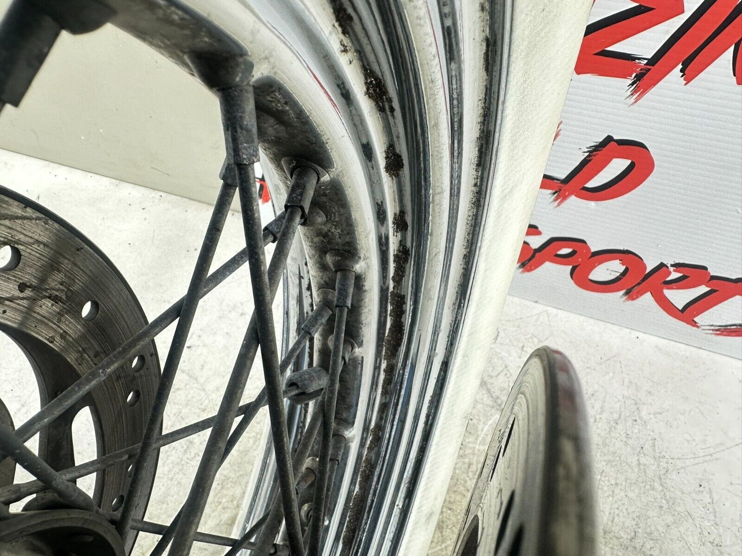 2003 HARLEY ELECTRA GLIDE classic 16x3 Front Wheel Rim Dunlop Tire Rotors
