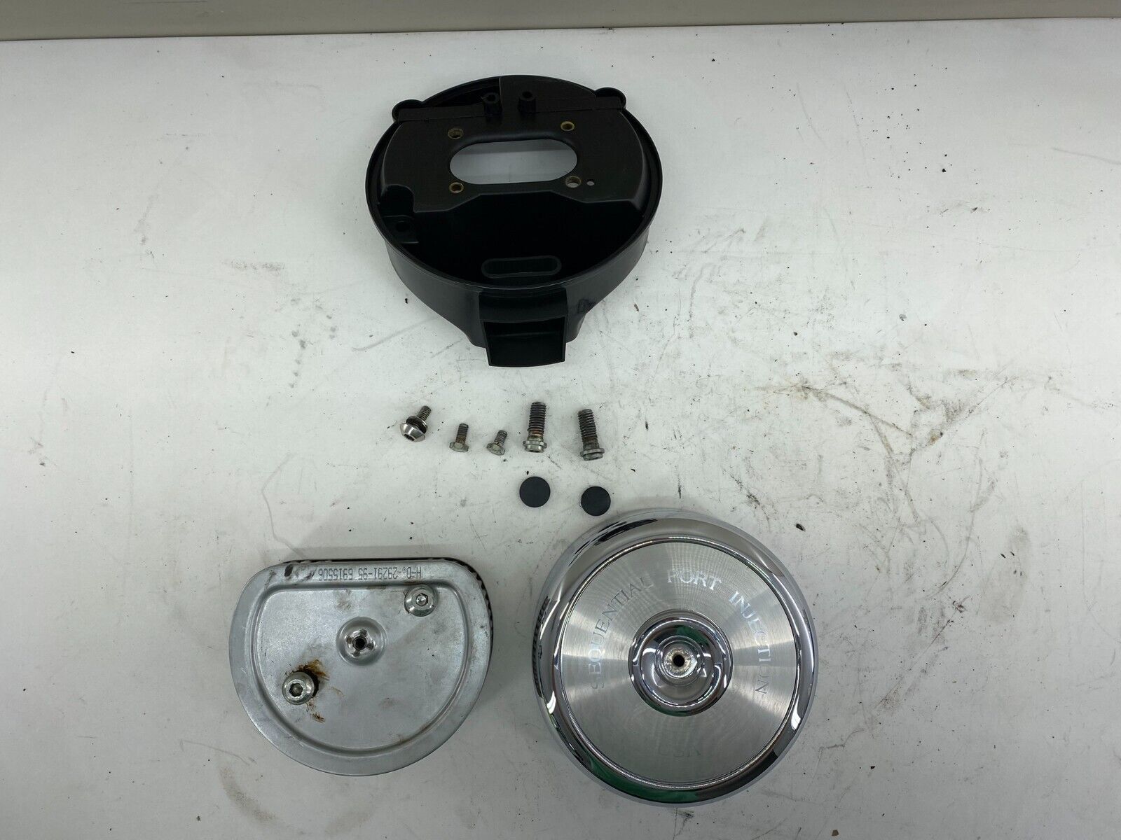 1995 HARLEY ELECTRA GLIDE Chrome Air Filter Housing Backing Plate Hardware
