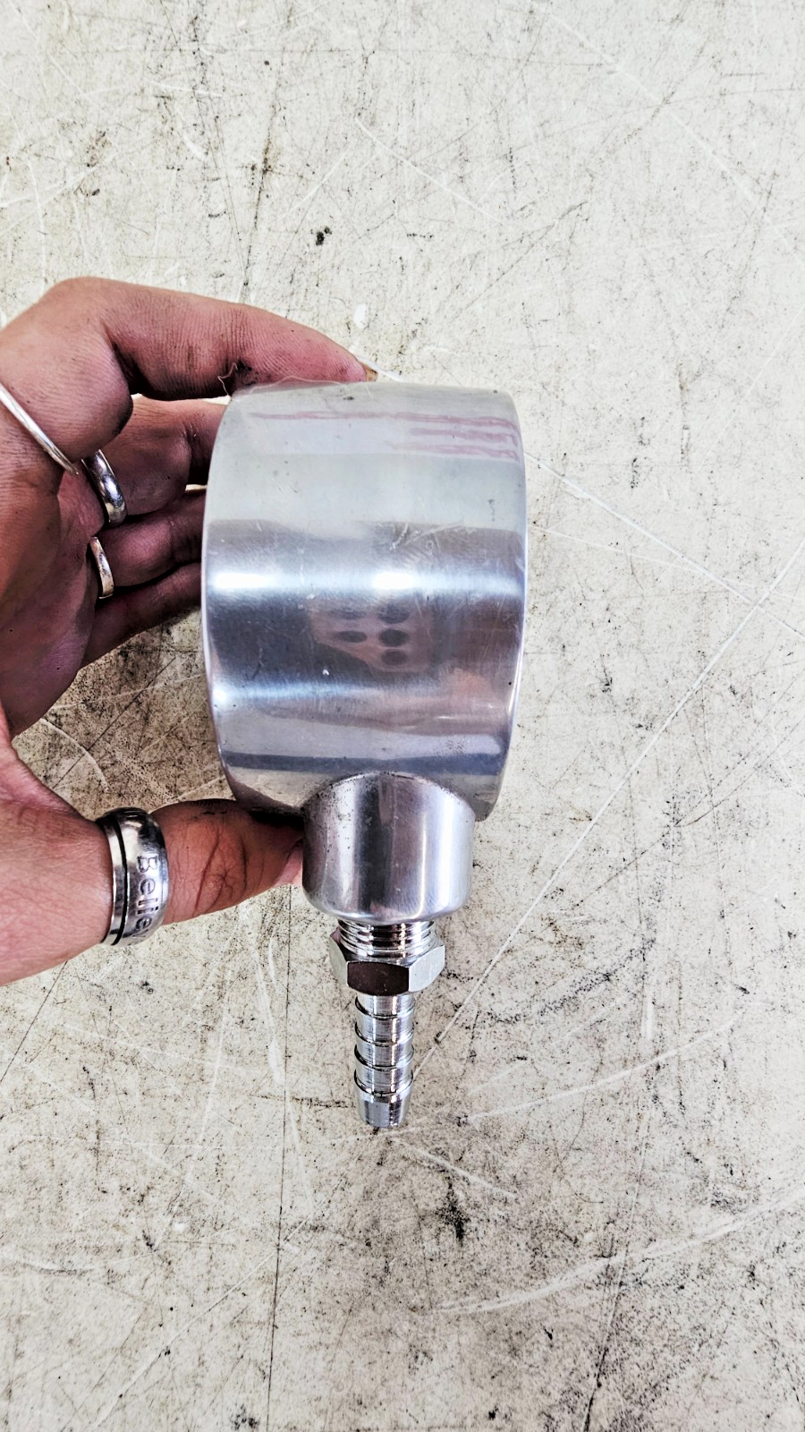 1993 HARLEY SOFTAIL Chrome Oil Cooler Filter Adapter