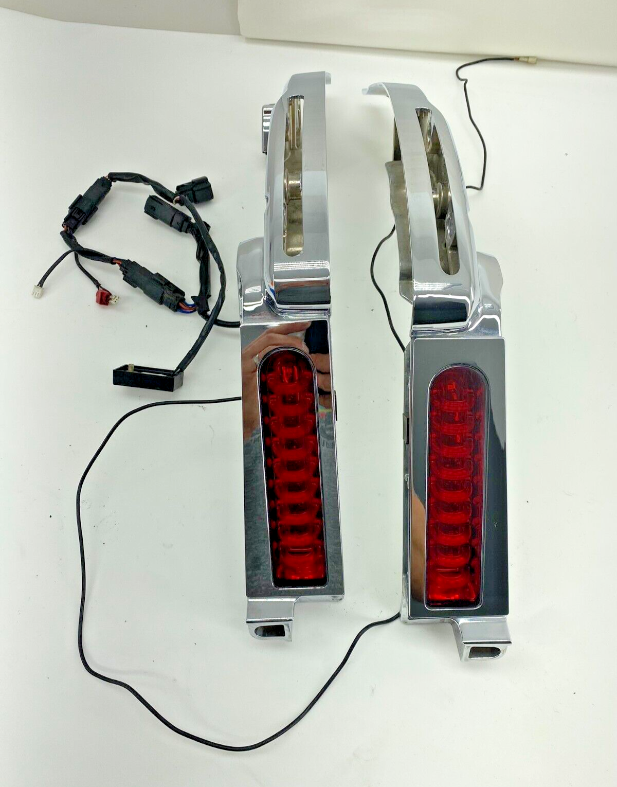 2014 Harley Electra Glide Chrome Rear Fender Strut w/ Custom Dynamics Lights