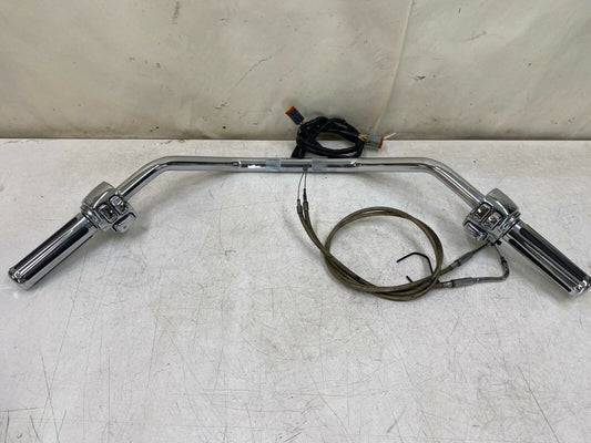 2000 HARLEY DAVIDSON DYNA CHROME HANDLEBARS SWITCH HOUSING BUTTON THROTTLE CABLE