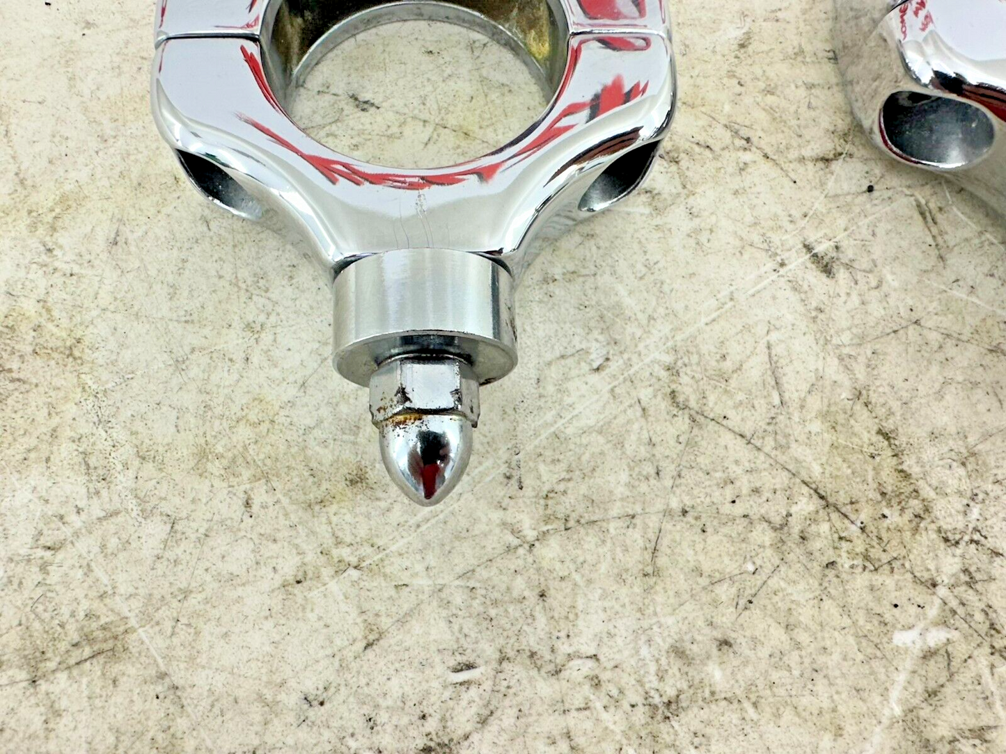 1999 HARLEY SOFTAIL Chrome Fork Mounted Turn Signal Brackets Hardware