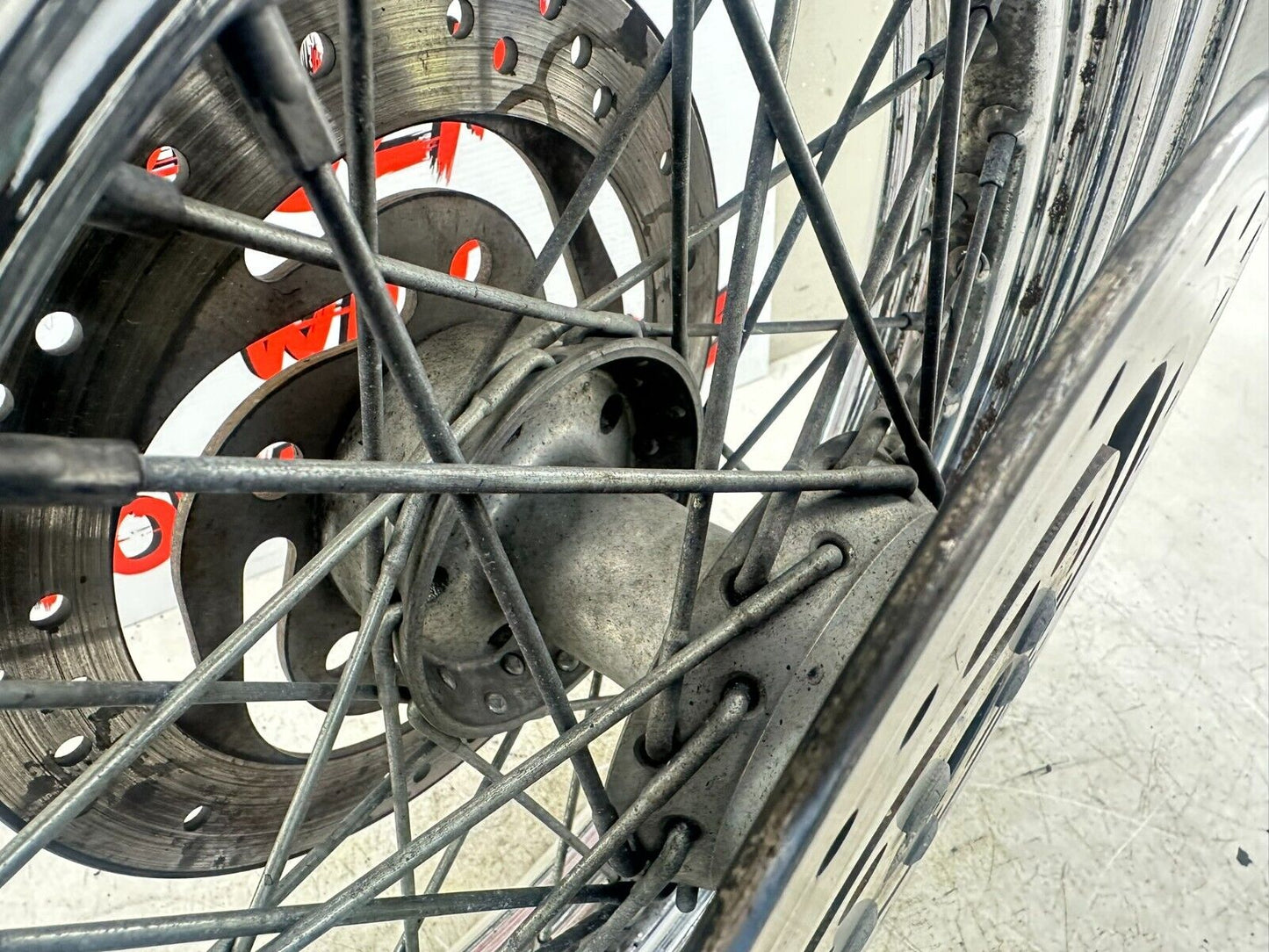 2003 HARLEY ELECTRA GLIDE classic 16x3 Front Wheel Rim Dunlop Tire Rotors