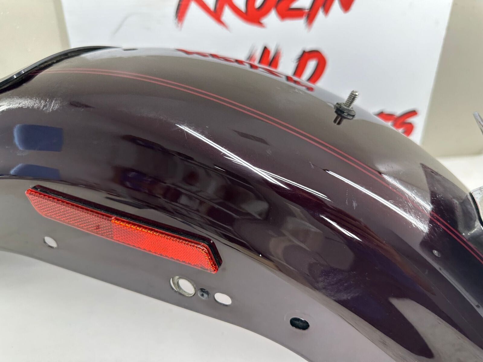 2007 HARLEY SPORTSTER CUSTOM Purple Rear Fender + Brake Light