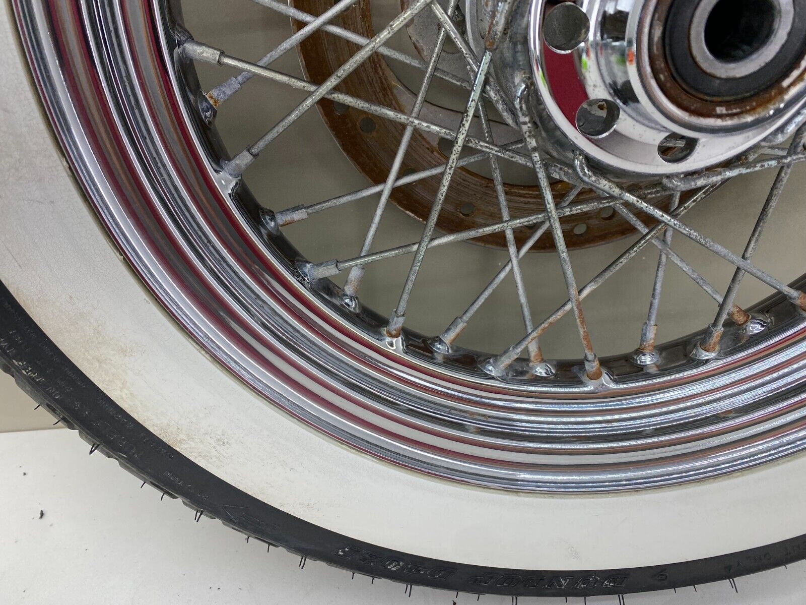2003 HARLEY DAVIDSON SOFTAIL Heritage Front Wheel Rim Tire Spoke Laced Whitewall