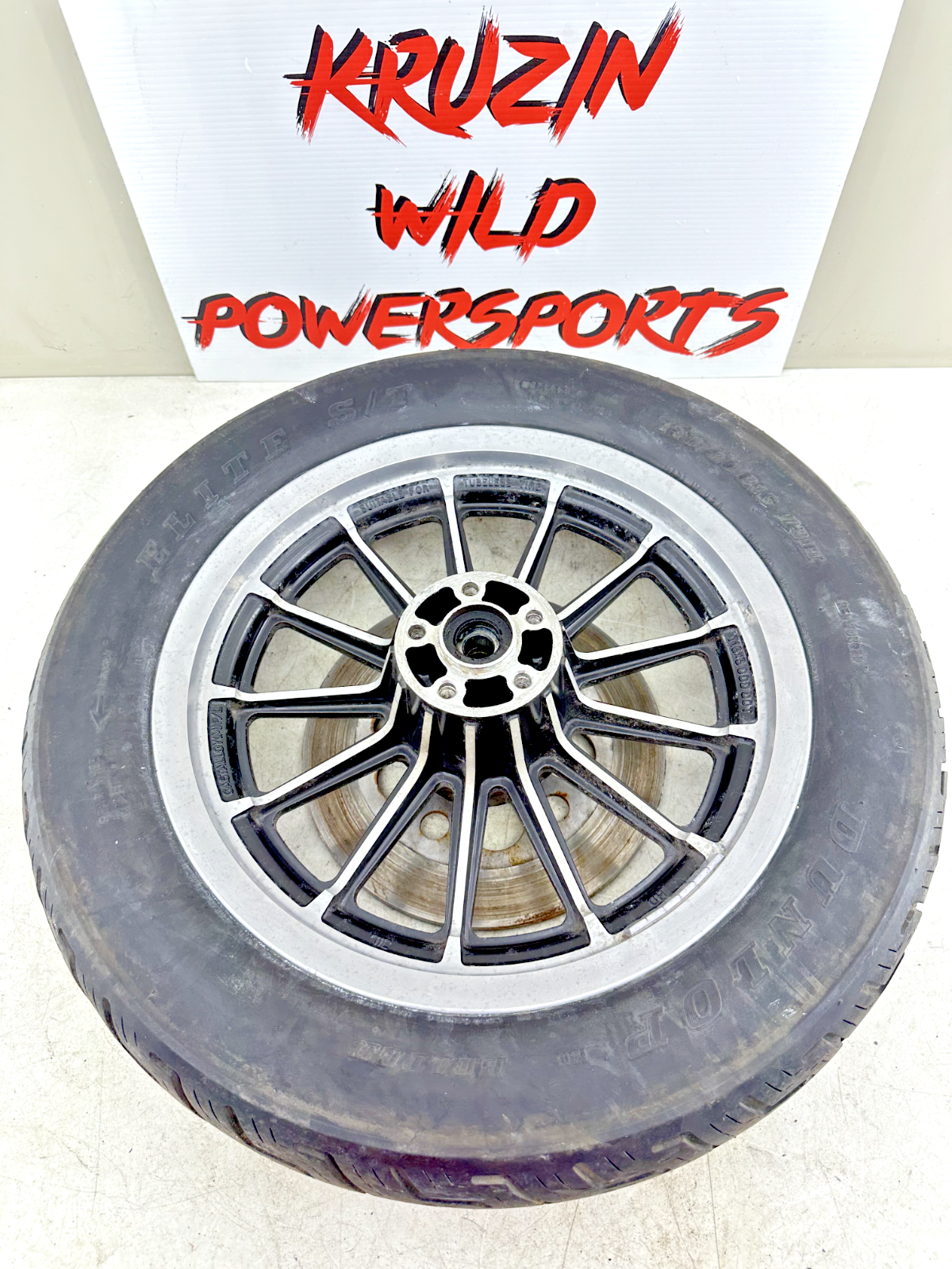 1997 HARLEY DYNA 13 Spoke 16" Rear Mag Wheel Rim + Rotor