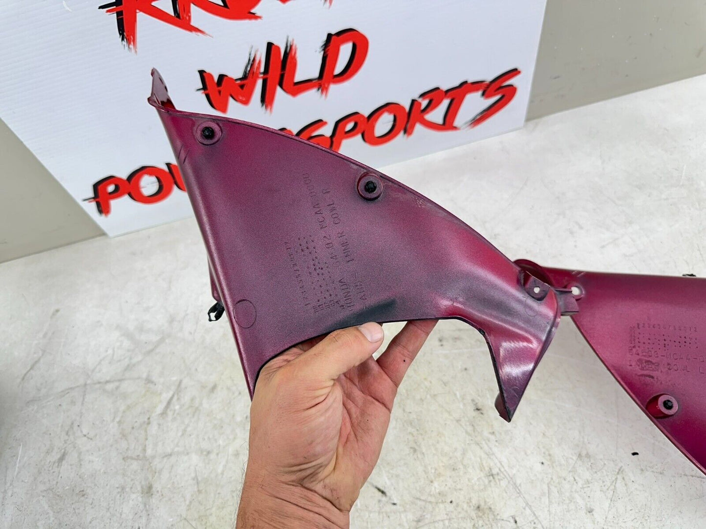 2004 Honda Goldwing GL1800 Red Right Left Inner Cowling Fairing Filler Panel