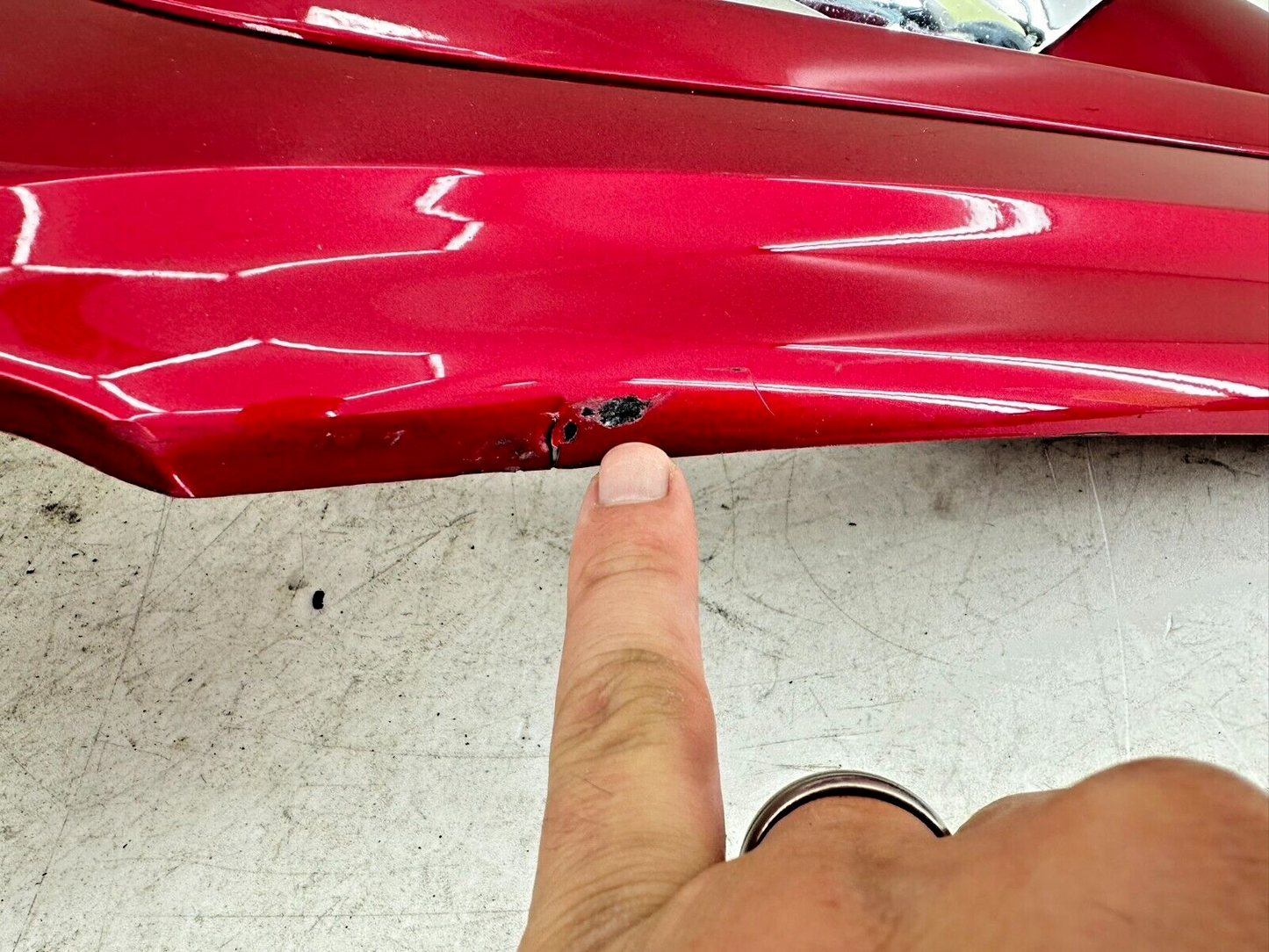 2004 Honda Goldwing GL1800 Red Left Side Headlight Mid Fairing Cowl Panel