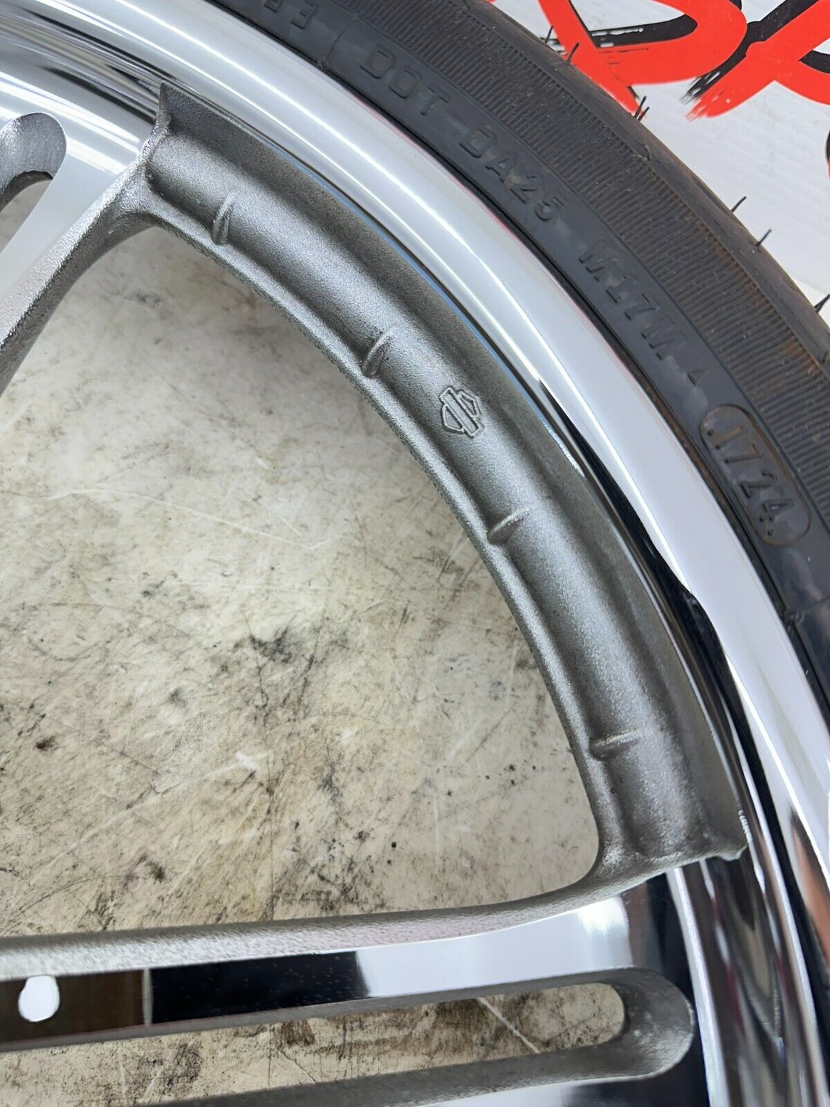 2002 HARLEY DYNA LOW RIDER 21" Slotted 6 Spoke Front Wheel Rim Tire 00 Up Front