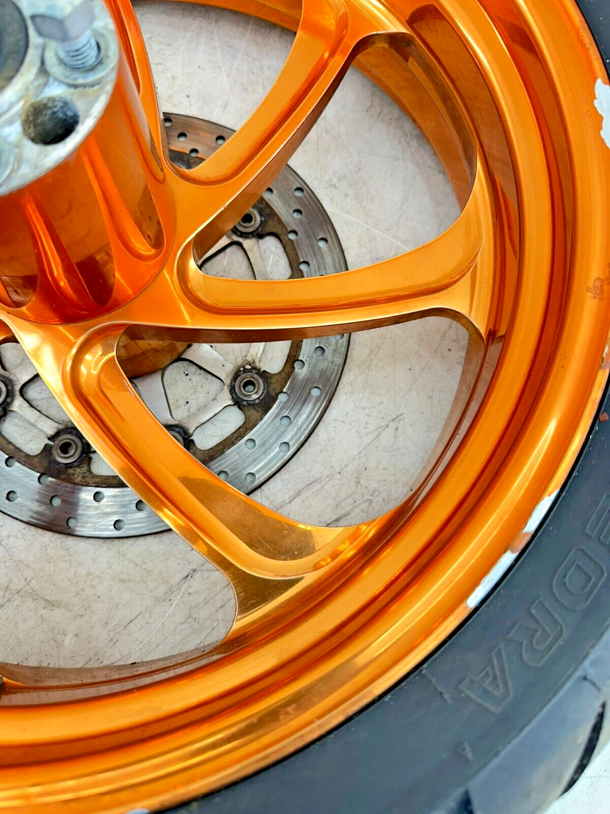2006 Victory Kingpin 18x5 Rear Wheel Rim/Orange
