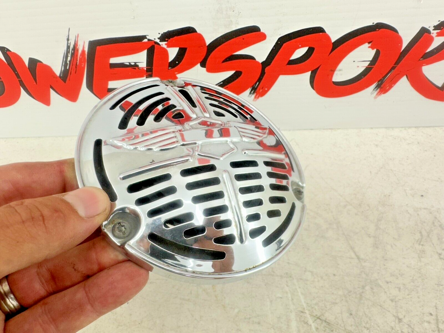 2001 HARLEY SOFTAIL FLSTS Heritage Springer Horn + Chrome Cover OEM