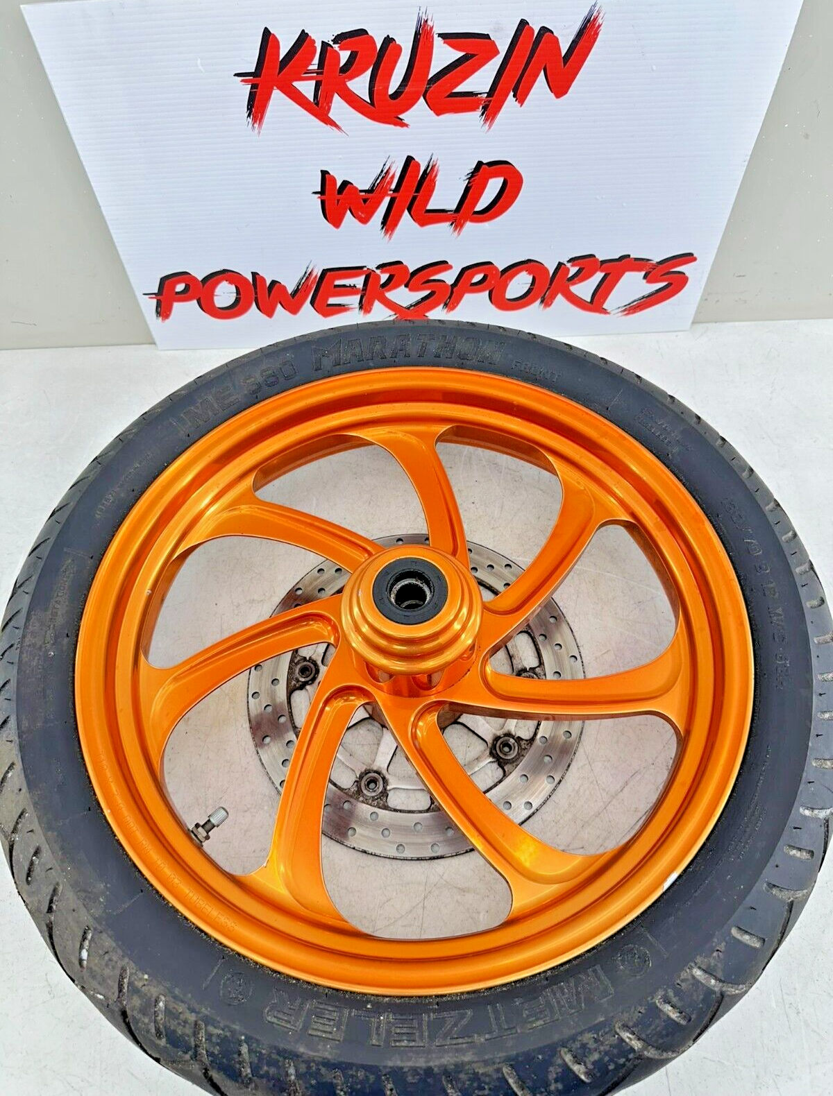 2006 Victory Kingpin 18x3 Front Wheel Rim/Orange