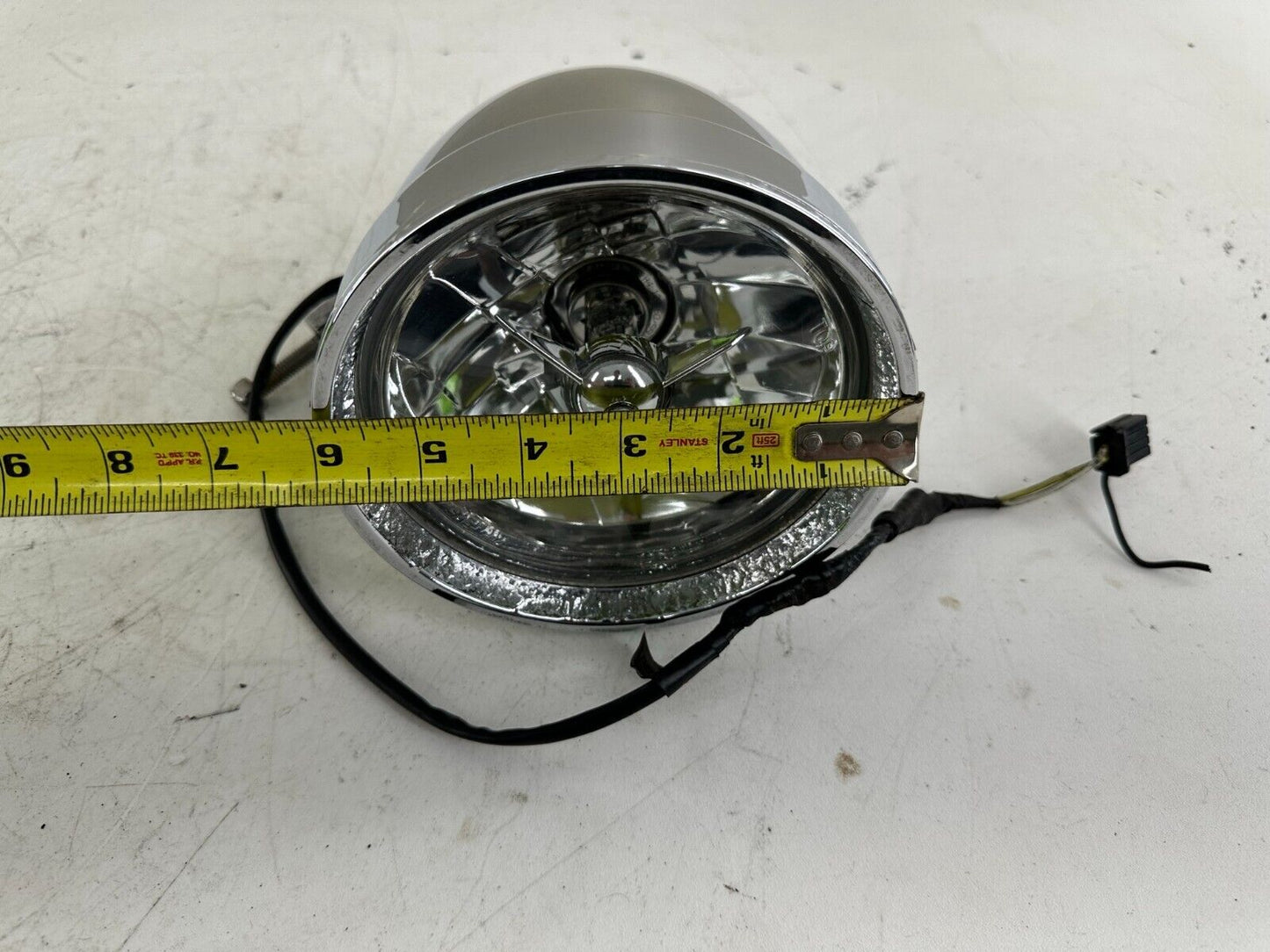 2000 HARLEY DAVIDSON DYNA SOFTAIL BULLET STYLE HEADLIGHT LIGHT CHROME