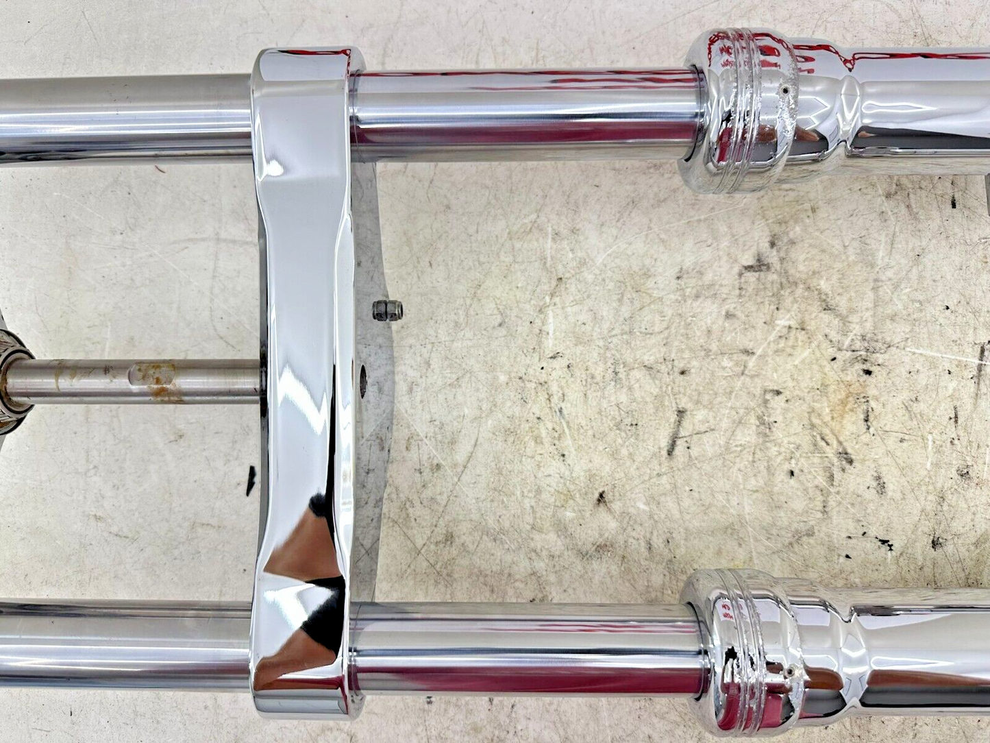2002 HARLEY DYNA LOW RIDER 41mm Front Forks Wide Glide Chrome Lowers+Triple Tree
