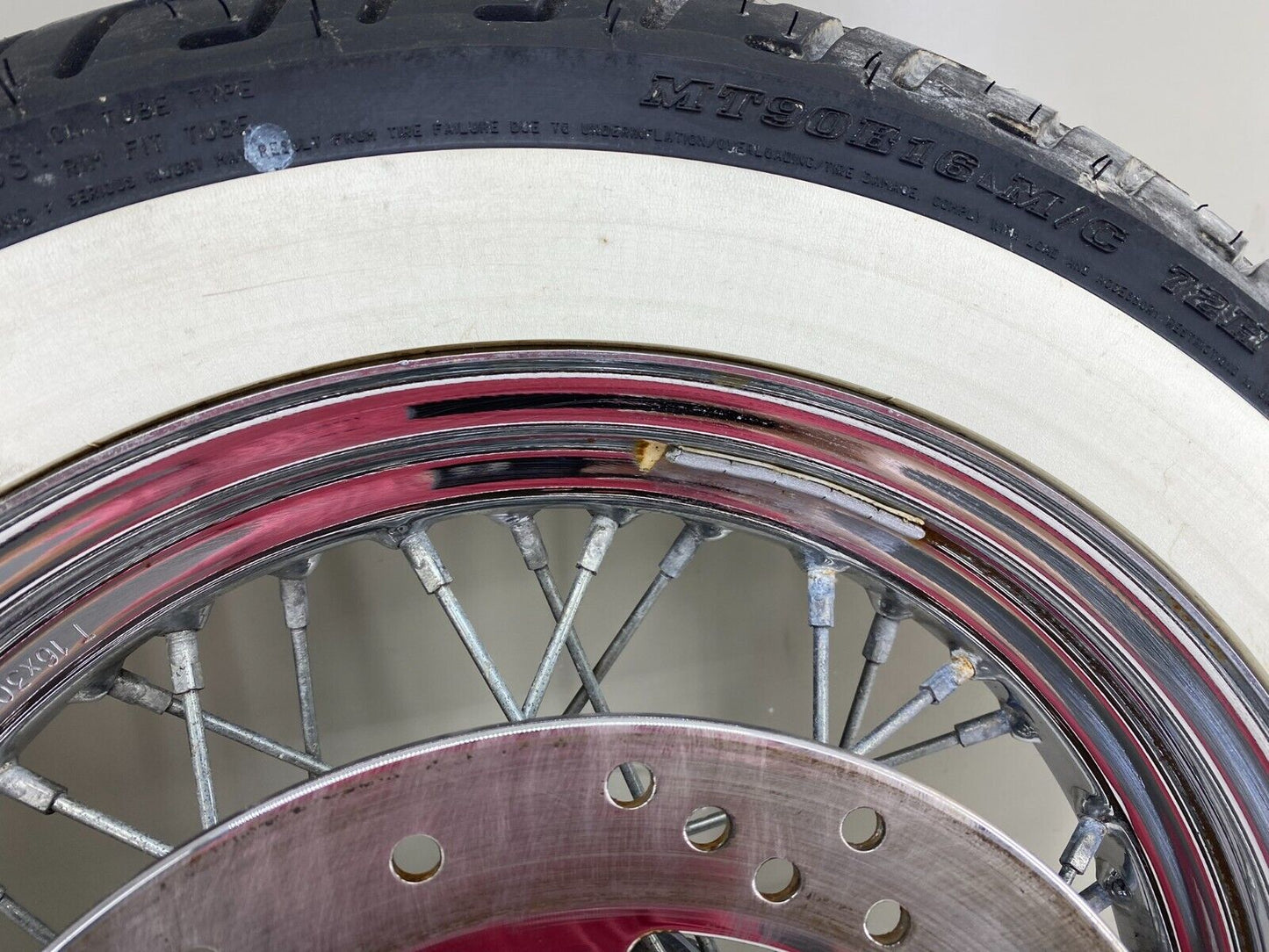 2003 HARLEY DAVIDSON SOFTAIL Heritage Front Wheel Rim Tire Spoke Laced Whitewall