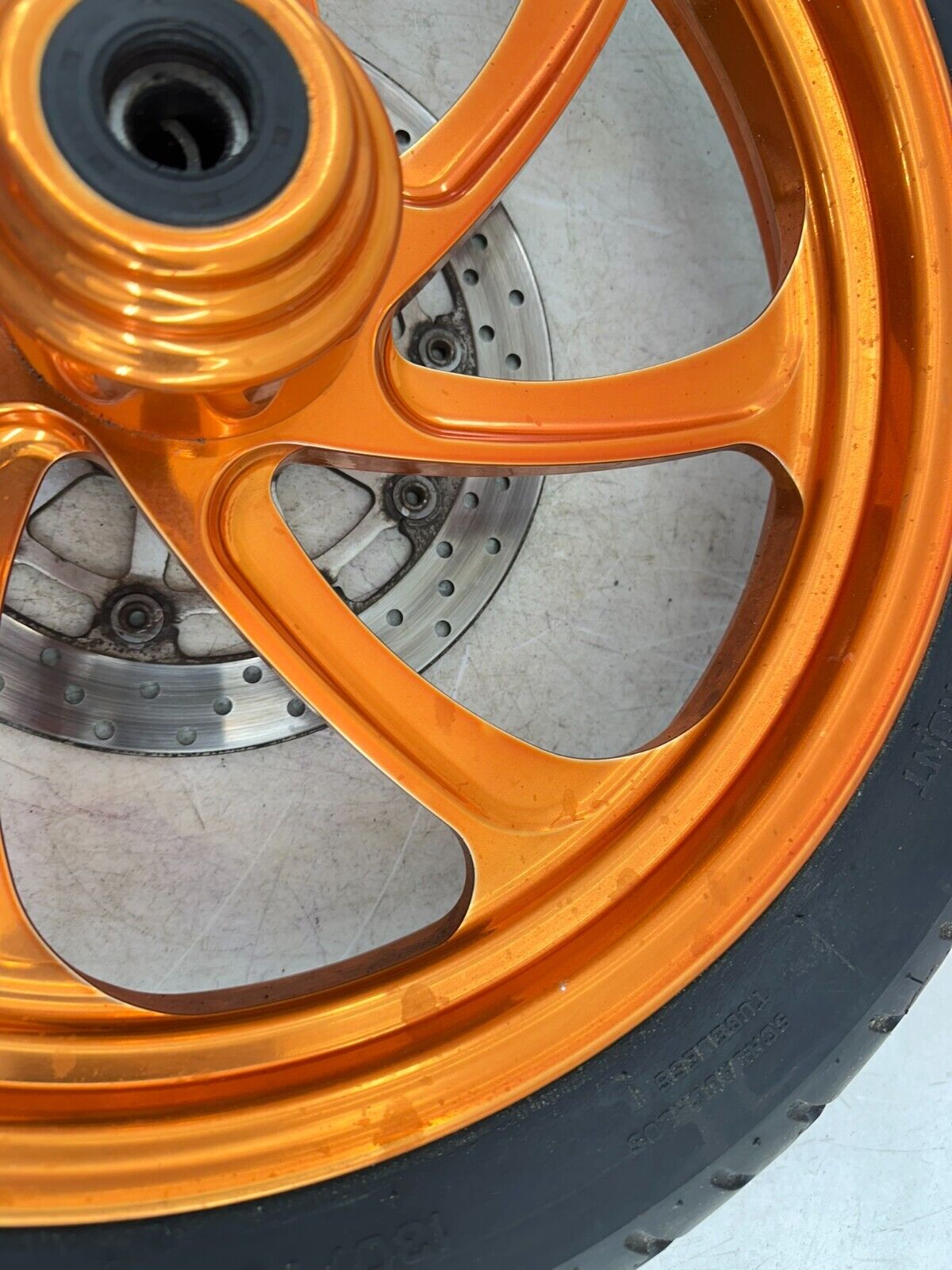 2006 Victory Kingpin 18x3 Front Wheel Rim/Orange