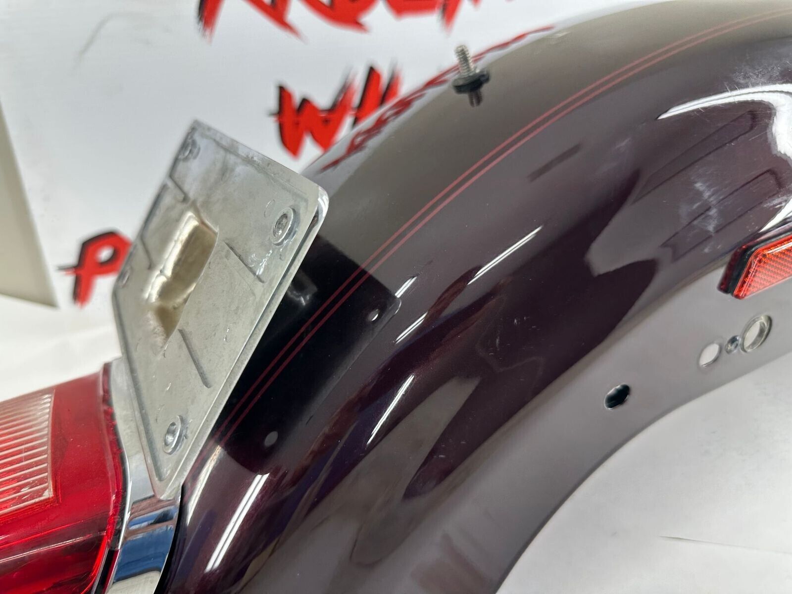 2007 HARLEY SPORTSTER CUSTOM Purple Rear Fender + Brake Light