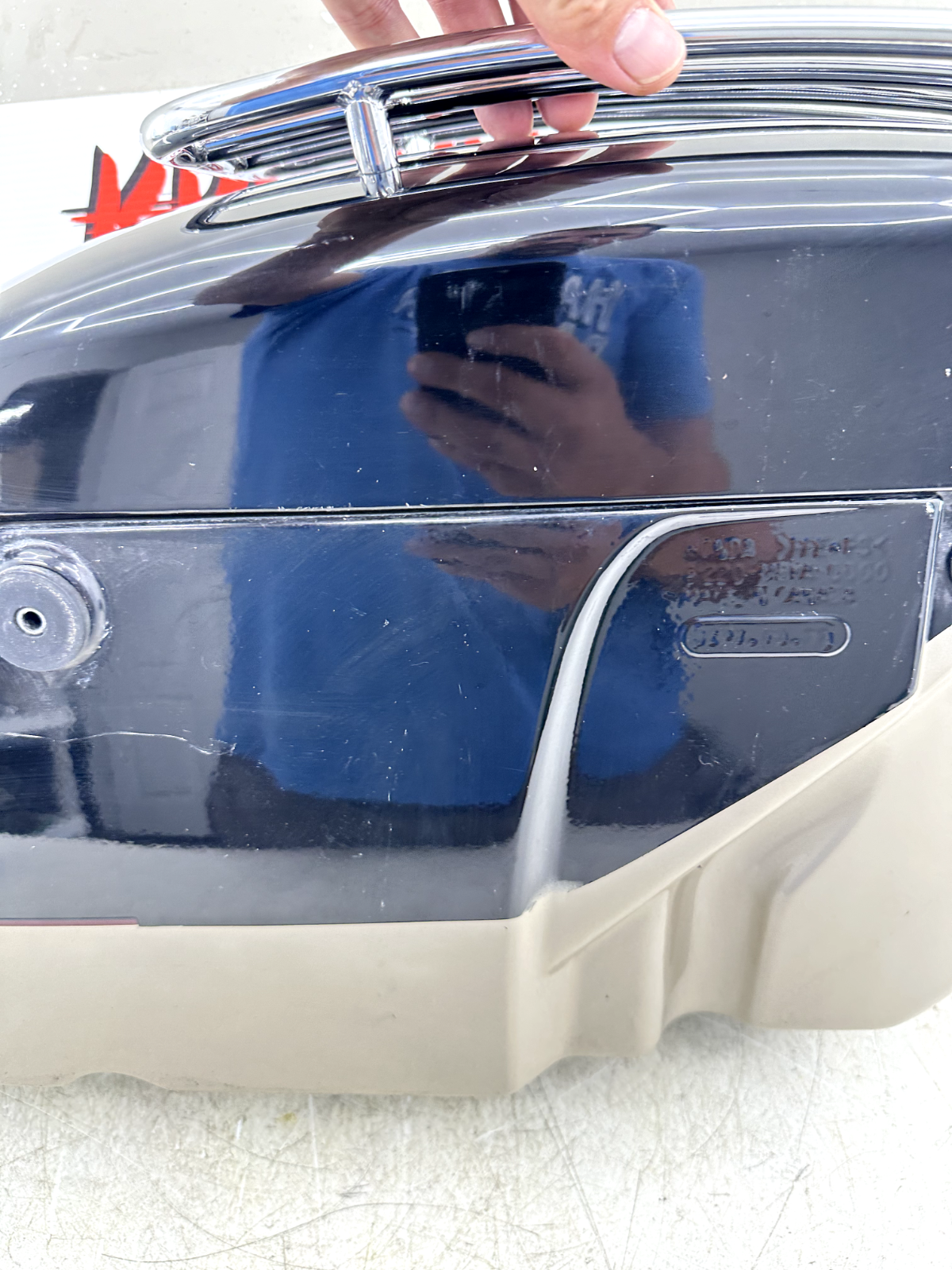1999 HONDA VALKYRIE INTERSTATE Left Saddlebag W/ Rack + Lid No Cracks