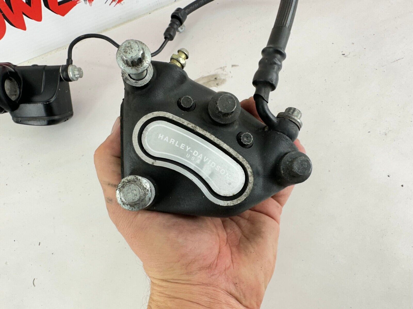 2003 Harley Davidson Sportster Front Brake Master Cylinder + Caliper + Hose