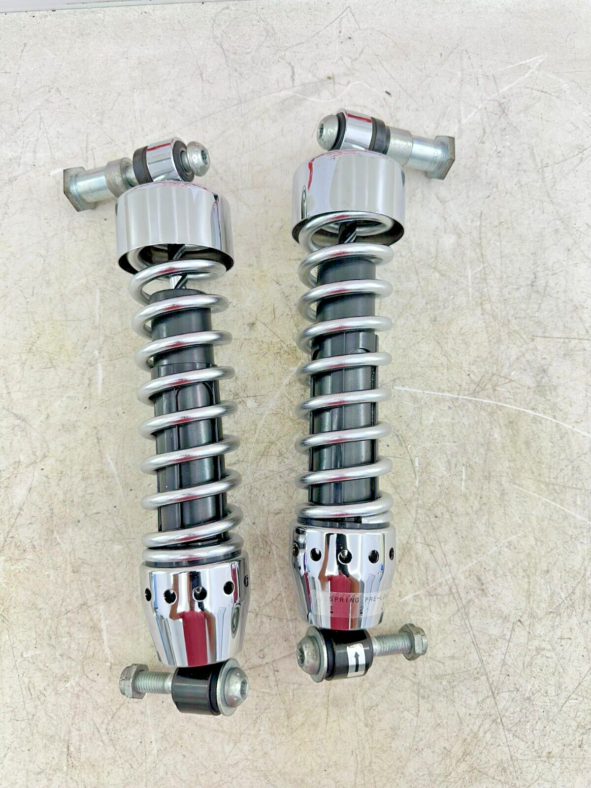 2003 Harley Davidson V Rod VRSCA Chrome Rear Shocks Suspension 12.25"