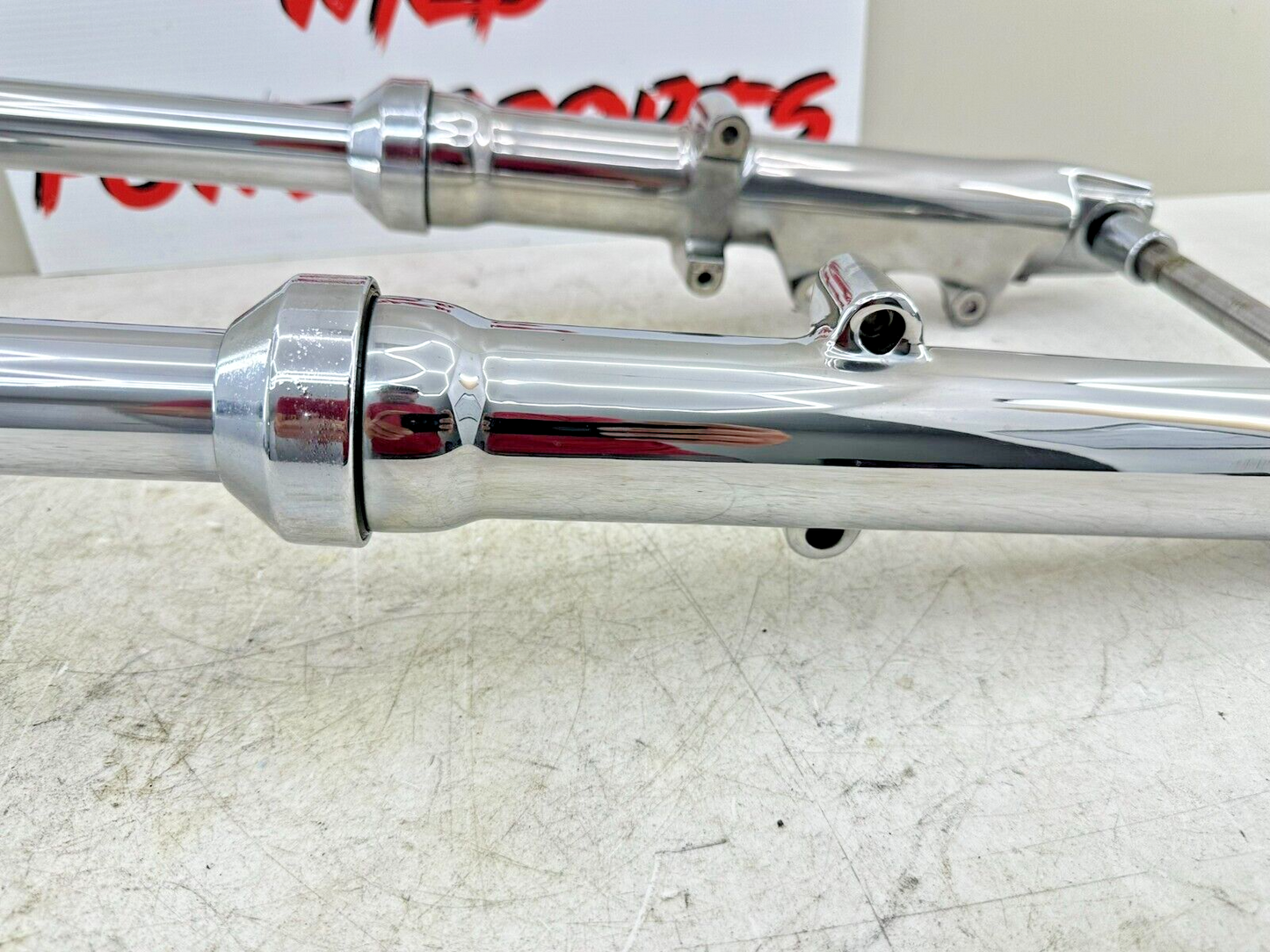 1999 HARLEY SOFTAIL Chrome Wide Glide Forks Triple Tree Clamp
