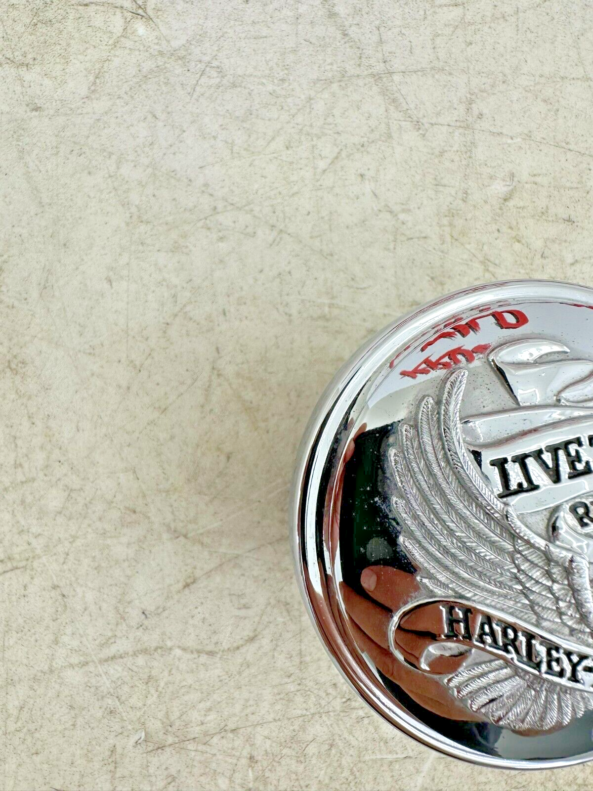 2002 HARLEY DYNA LOW RIDER Live To Ride Gas Tank Cap Lid