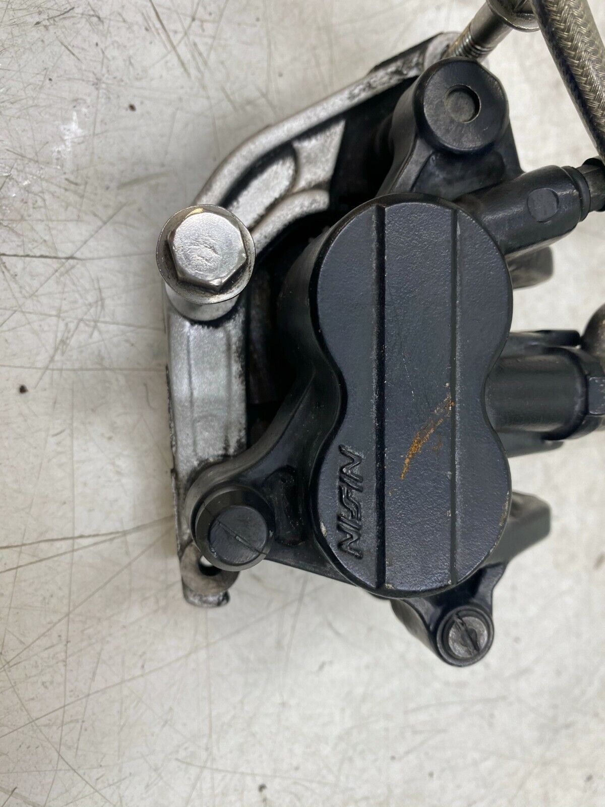 2005 Triumph Bonneville Left Front Brake Caliper Braided Hose Works