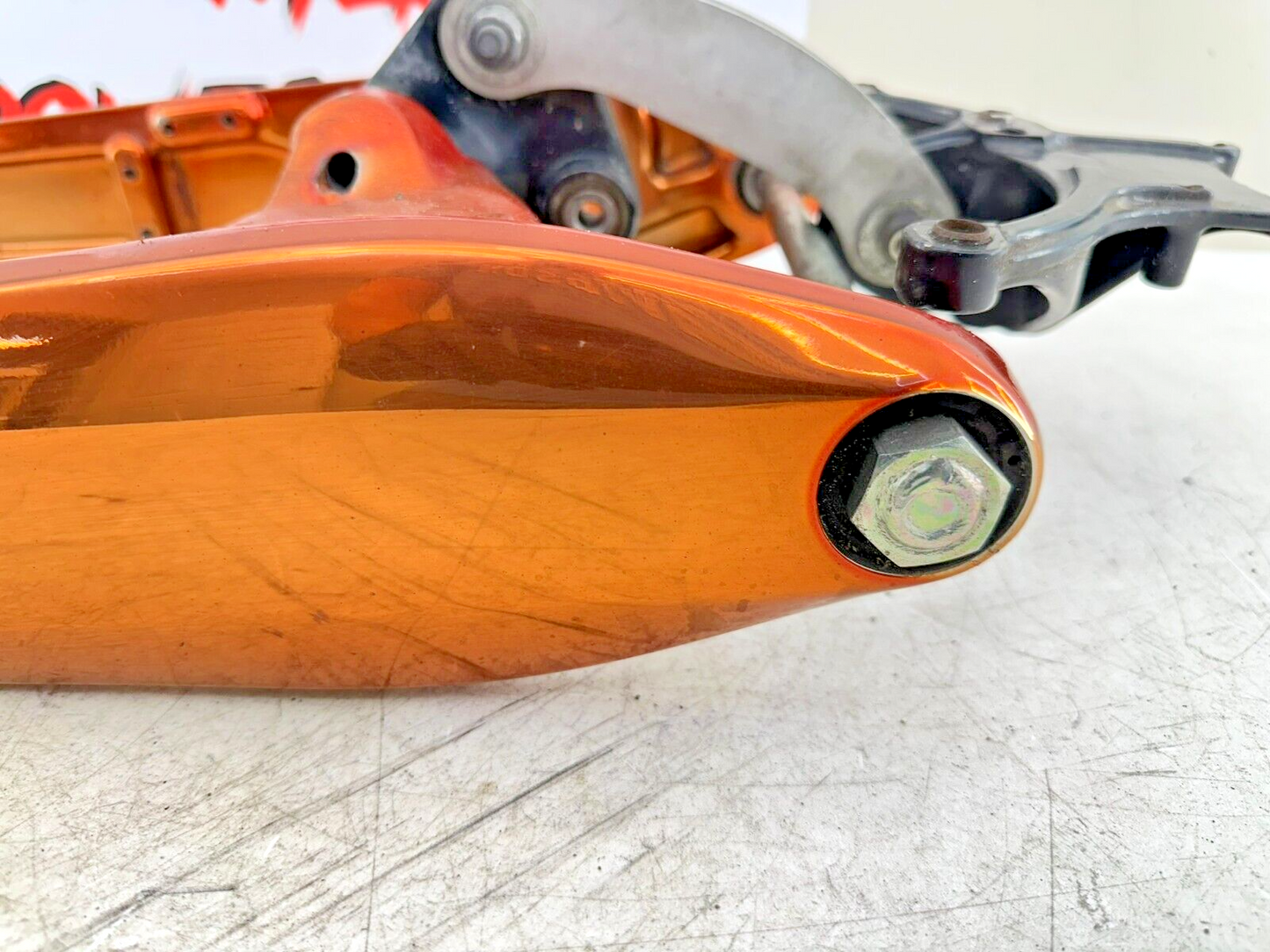 2006 Victory Kingpin Swingarm Fork + Shock Linkage Orange
