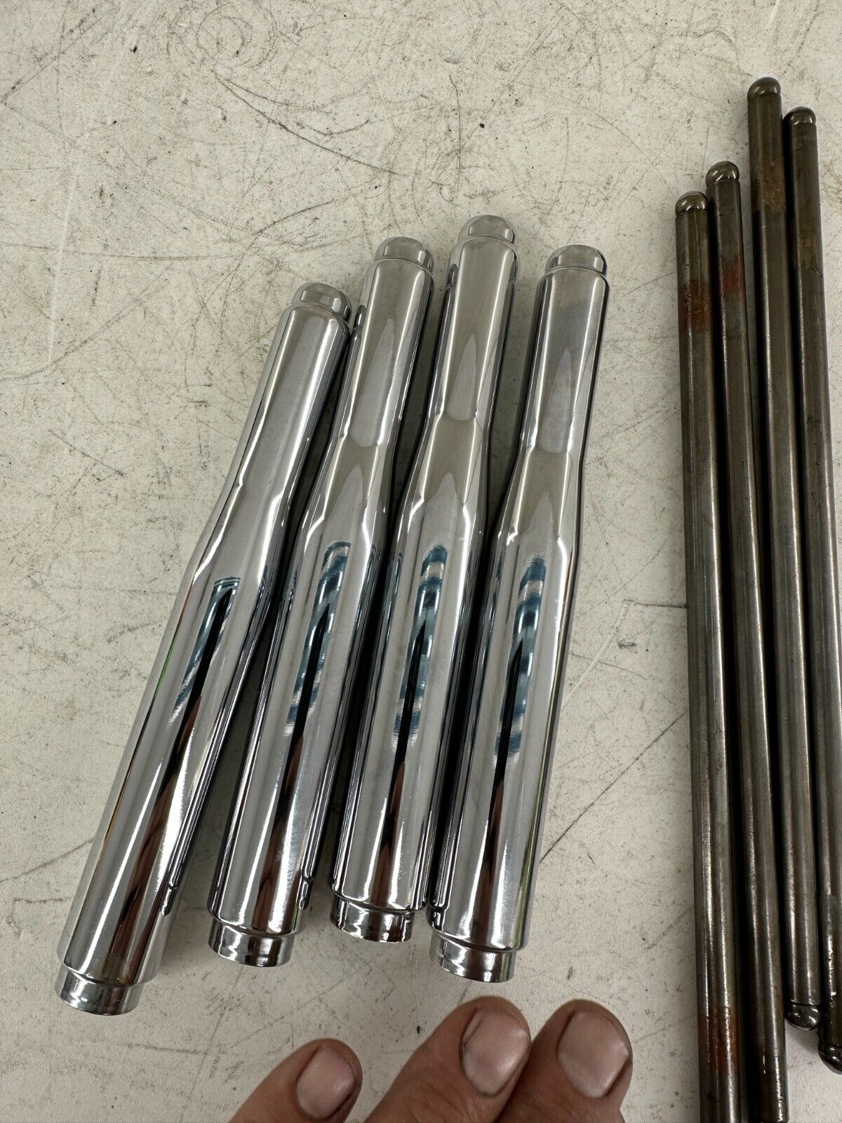 2006 HARLEY DAVIDSON SPORTSTER Chrome Pushrod Covers & OEM HD Pushrod