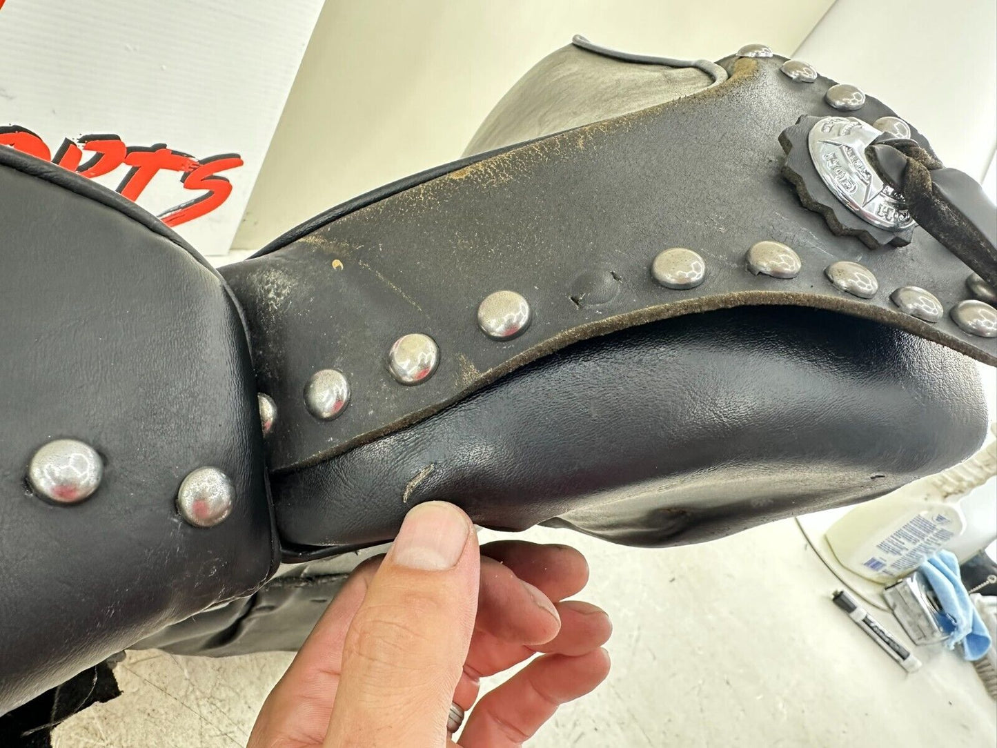 1995 HARLEY SOFTAIL Driver Passenger Seat Saddle 2 Up Studded