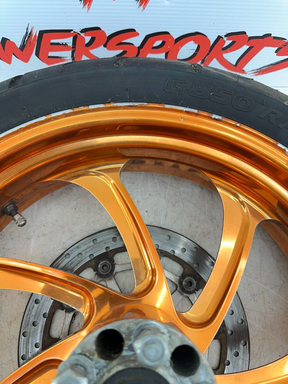 2006 Victory Kingpin 18x5 Rear Wheel Rim/Orange