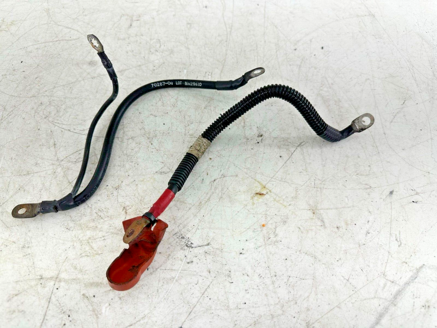 2005 HARLEY FLH ROADKING Positive Negative Battery Cable OEM HD Nice