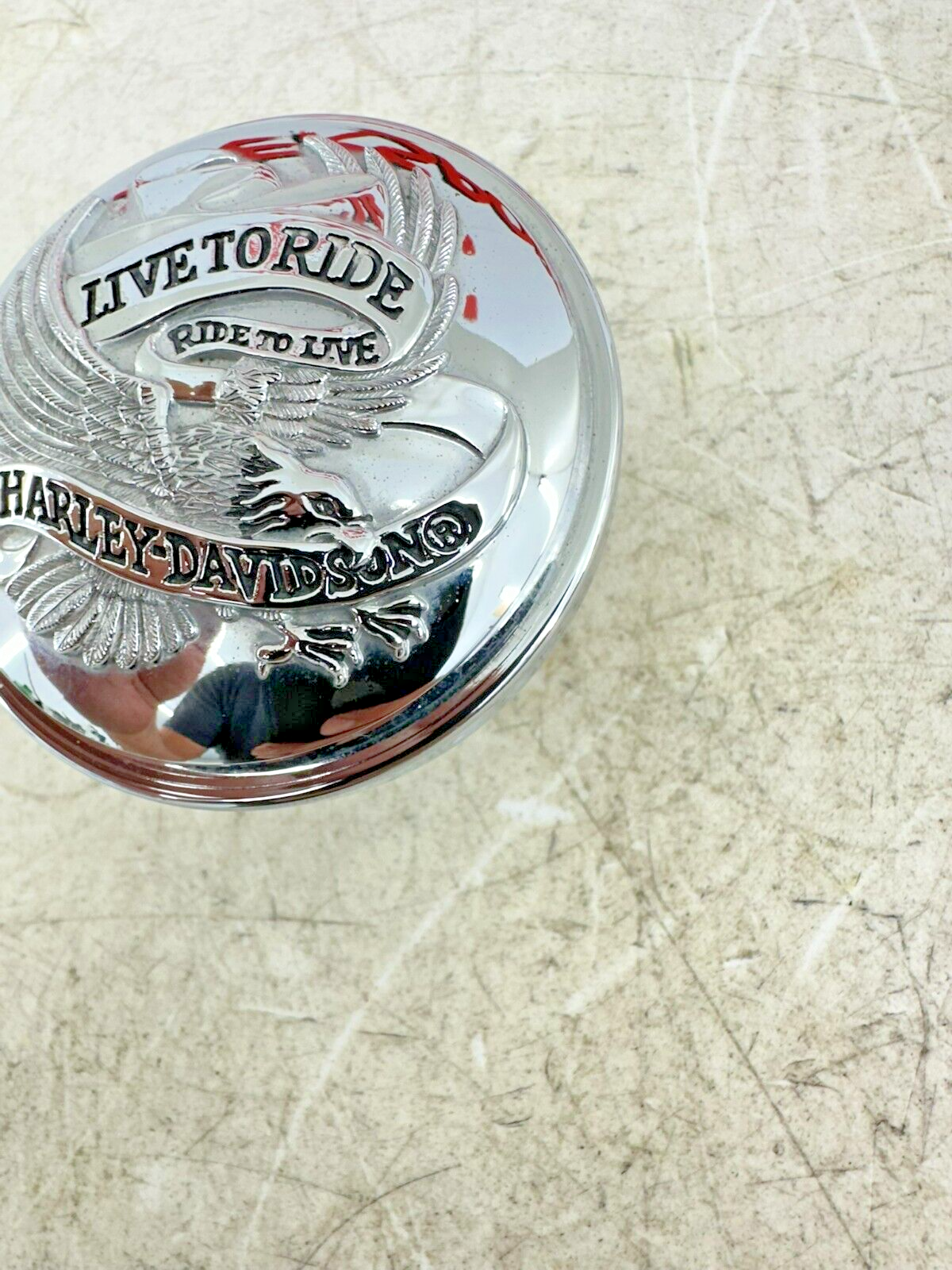 2002 HARLEY DYNA LOW RIDER Live To Ride Gas Tank Cap Lid
