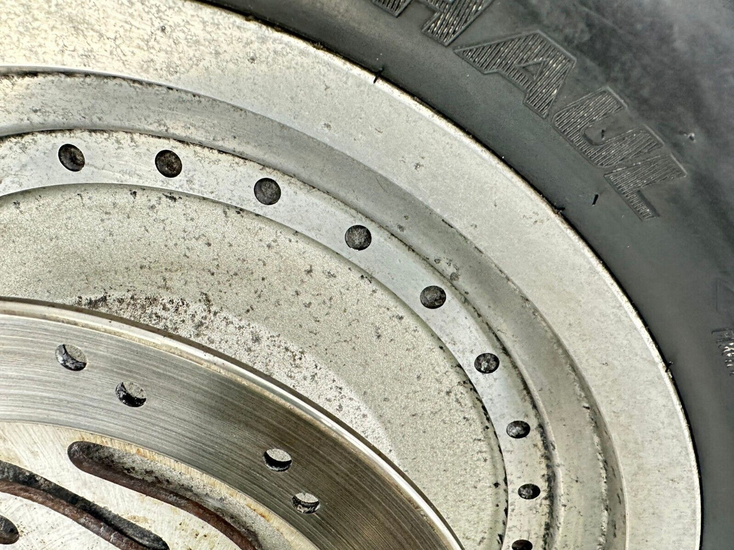 2000 Up HARLEY SOFTAIL Fatboy Solid Front Wheel Rim + Nice Tire 16”