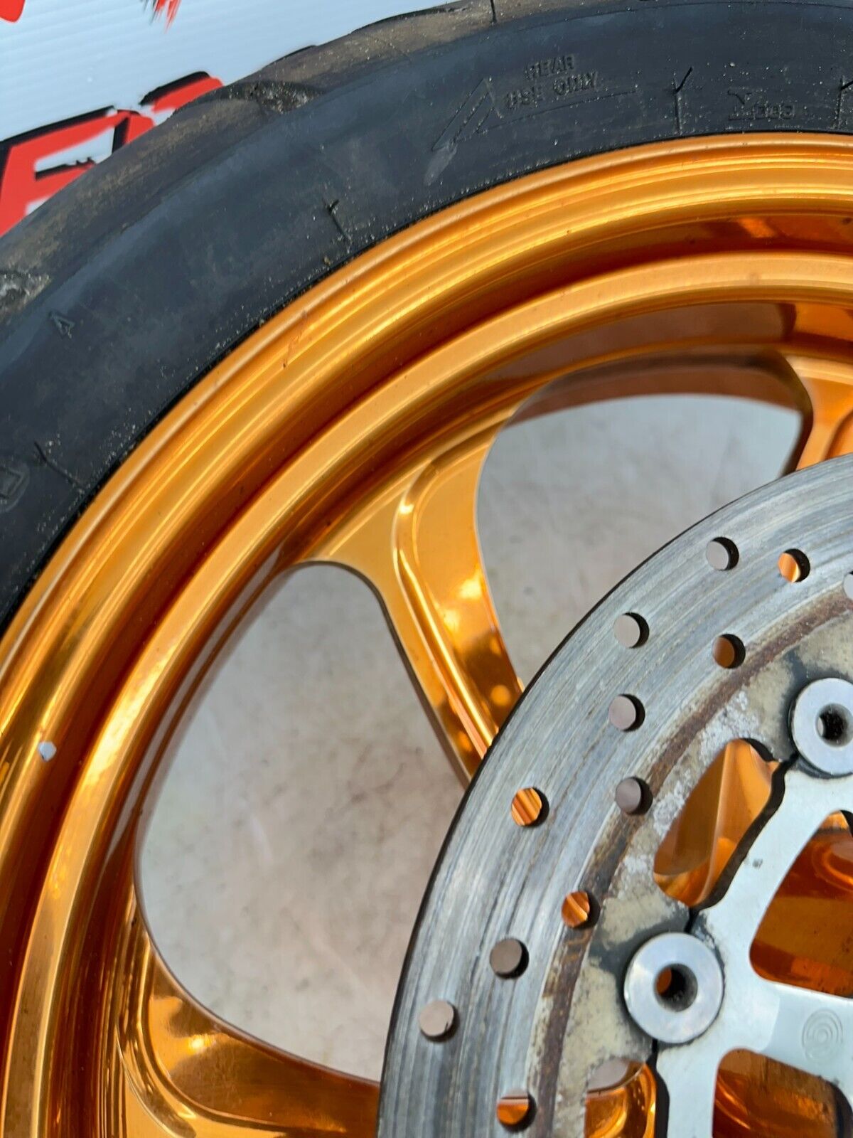 2006 Victory Kingpin 18x5 Rear Wheel Rim/Orange