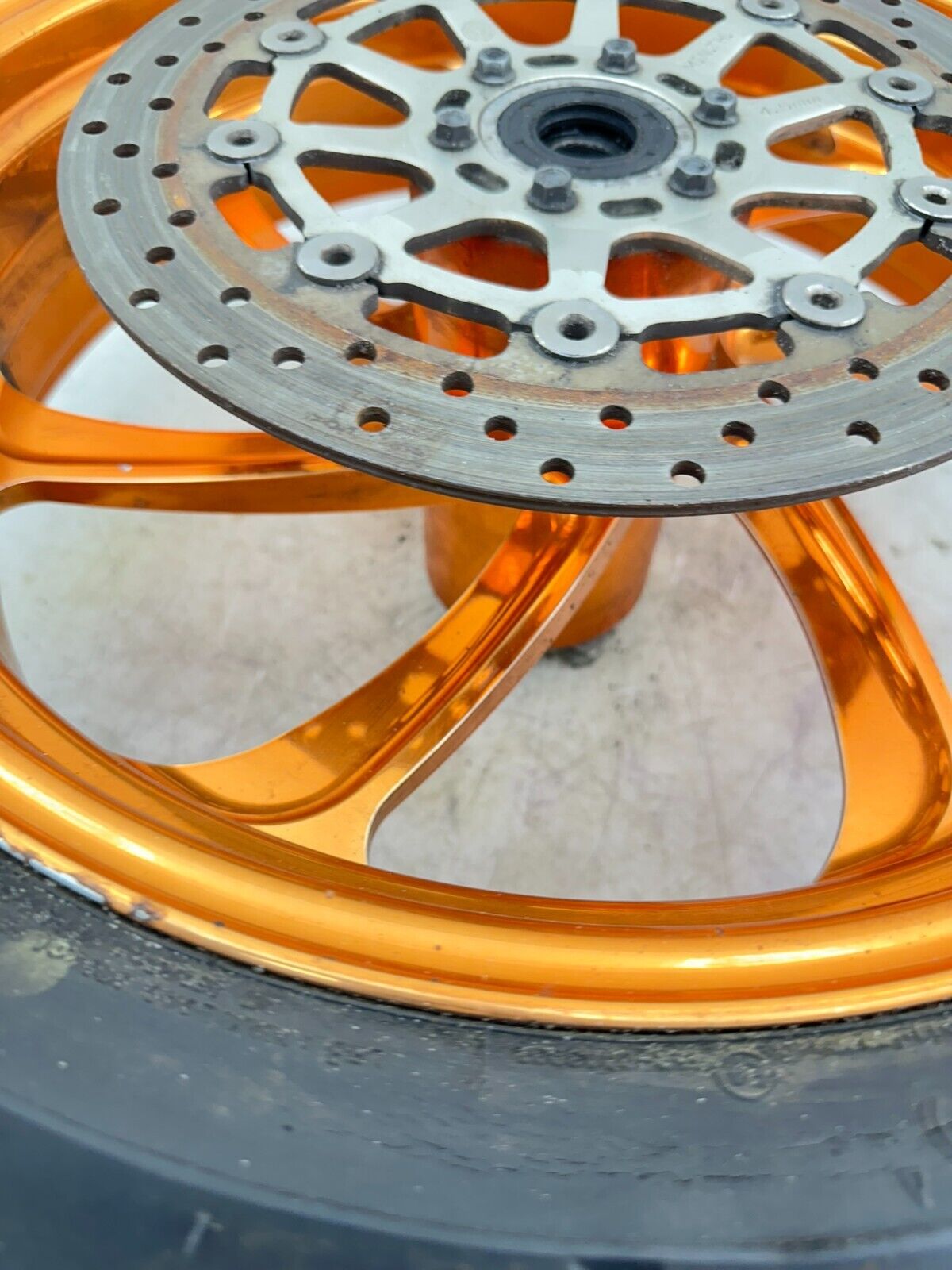 2006 Victory Kingpin 18x5 Rear Wheel Rim/Orange