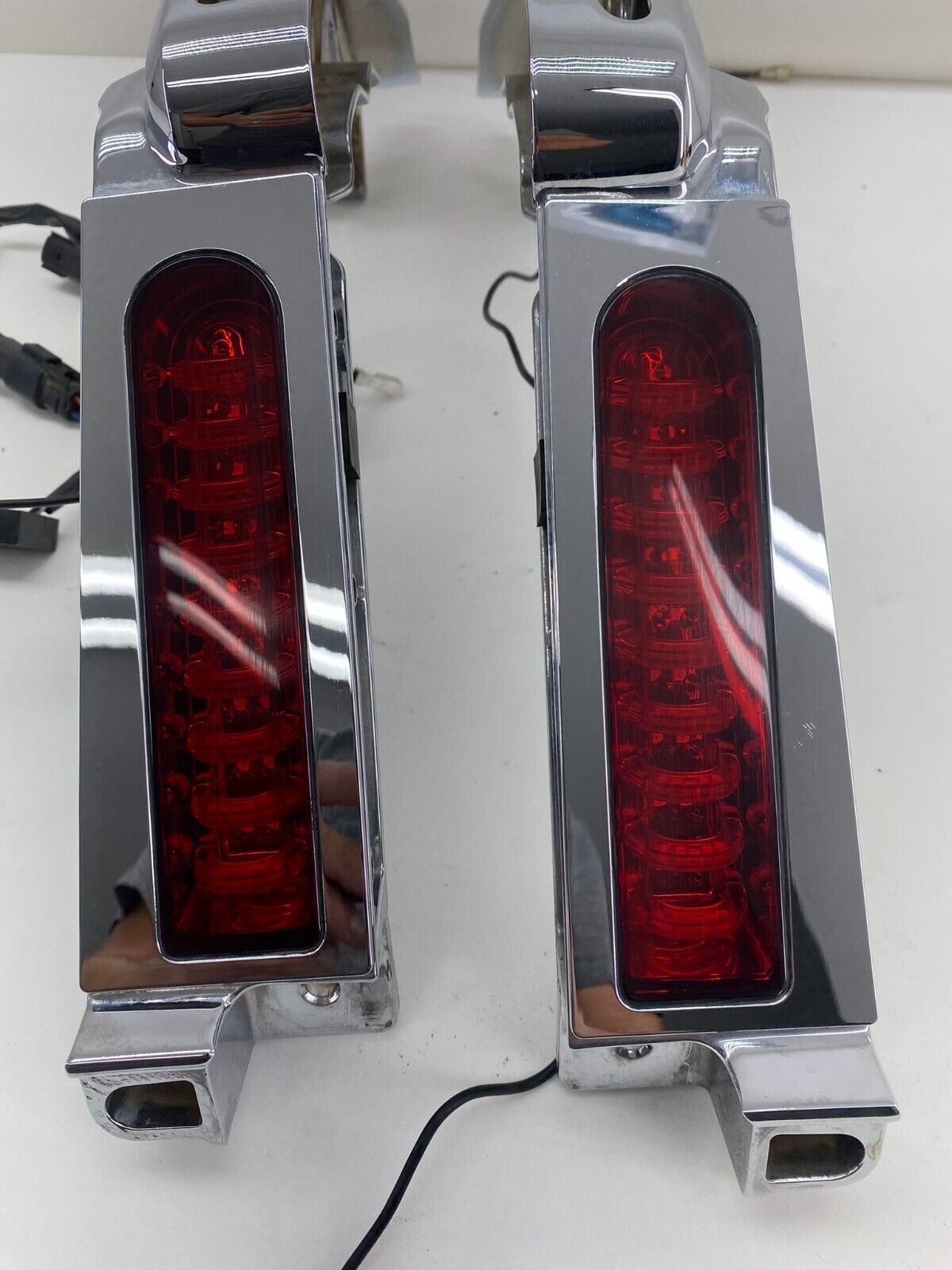 2014 Harley Electra Glide Chrome Rear Fender Strut w/ Custom Dynamics Lights