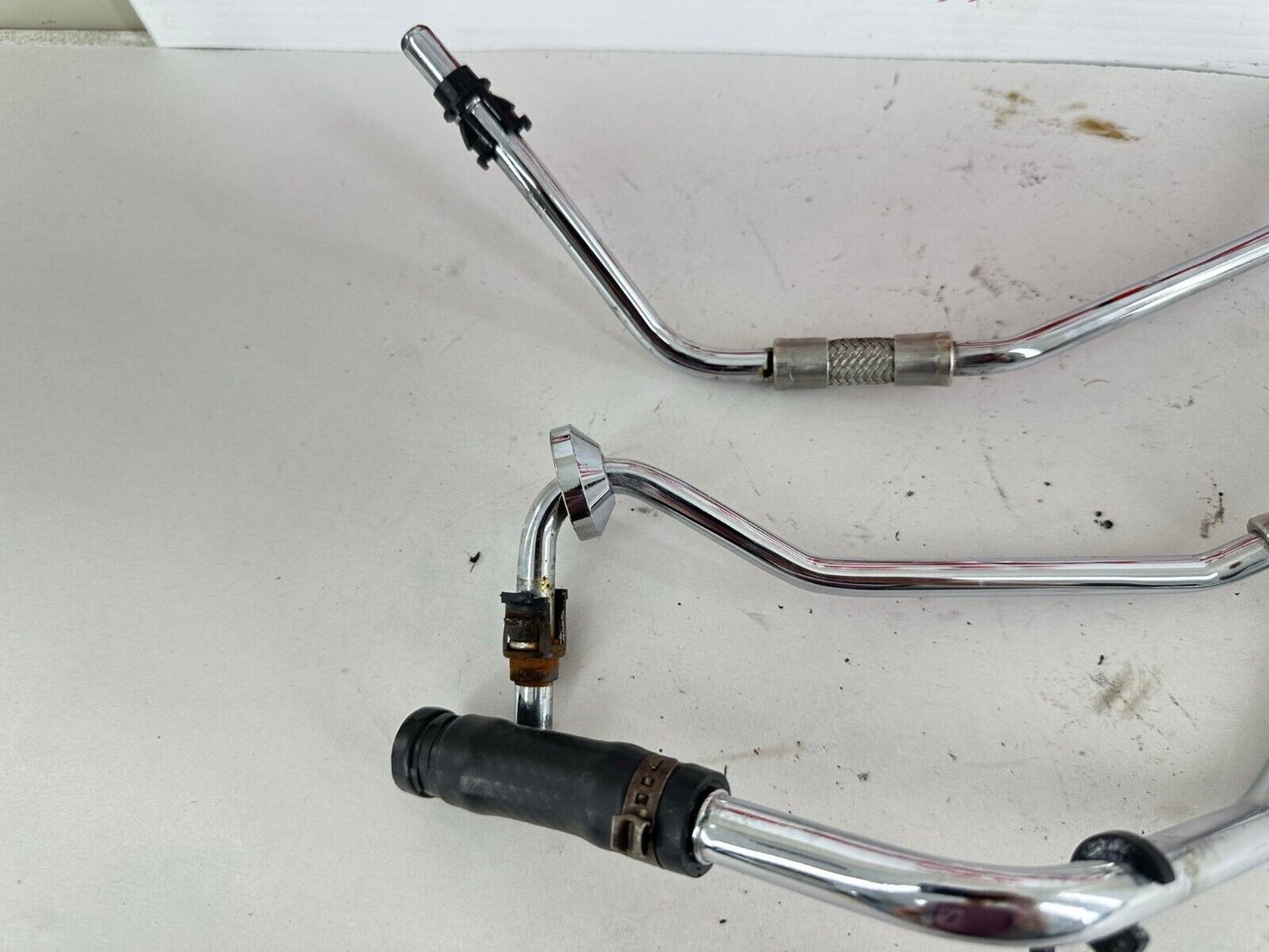 2003 HARLEY SOFTAIL Chrome Oil Tank Hard Lines Hose