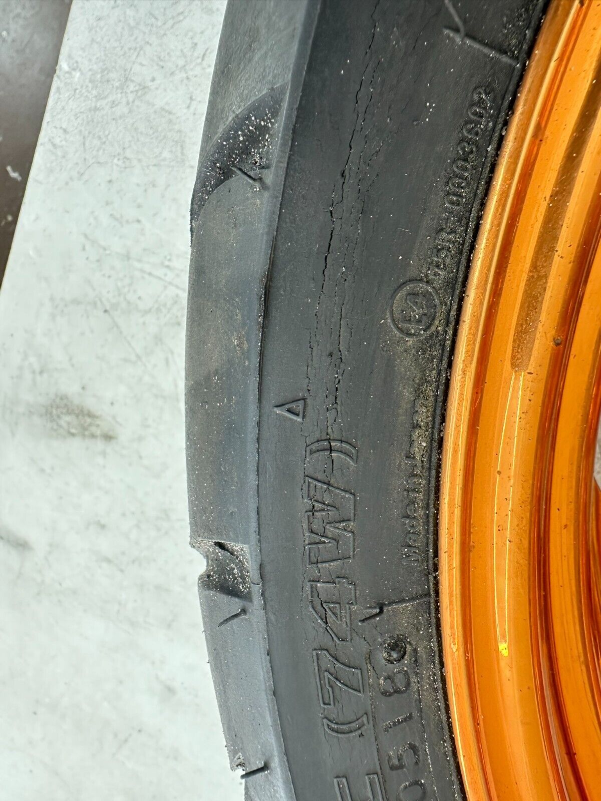 2006 Victory Kingpin 18x5 Rear Wheel Rim/Orange