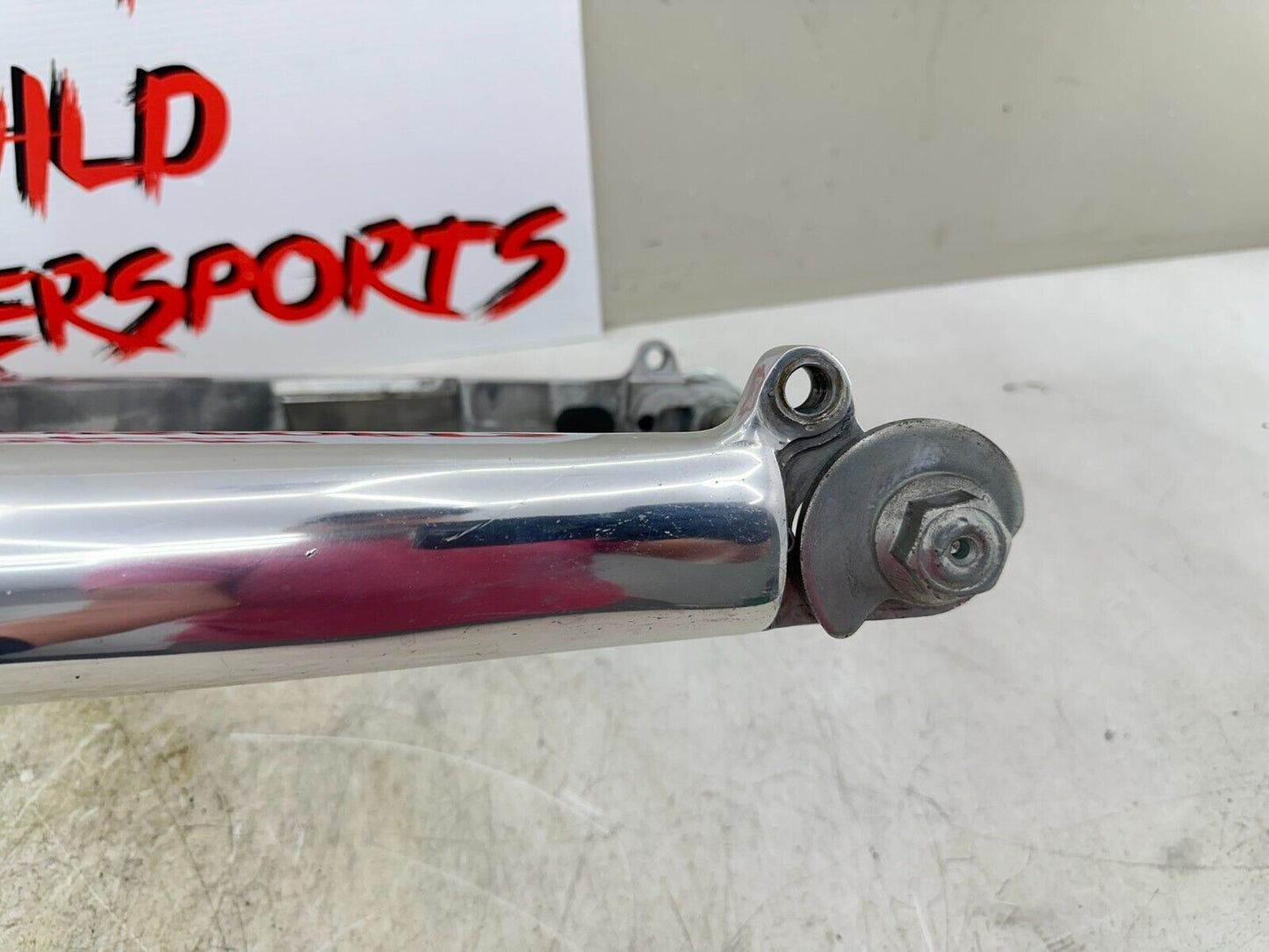 2003 Harley Davidson V Rod VRSCA Swingarm Polished W/ Axle + Mounting Bolt