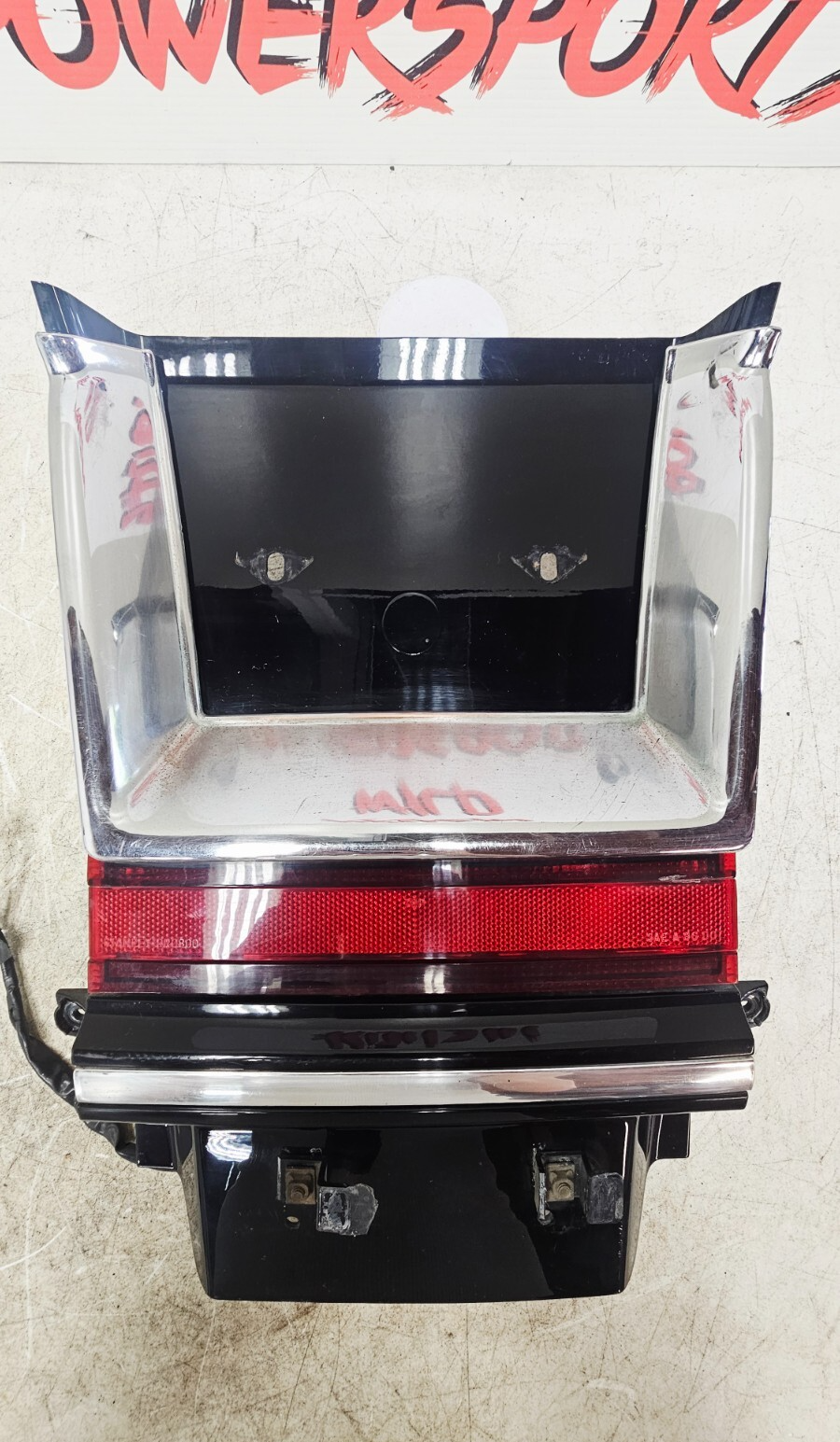 1995 HONDA GOLDWING GL1500 Lower Rear Fender Guard License Plate Holder w/ Light