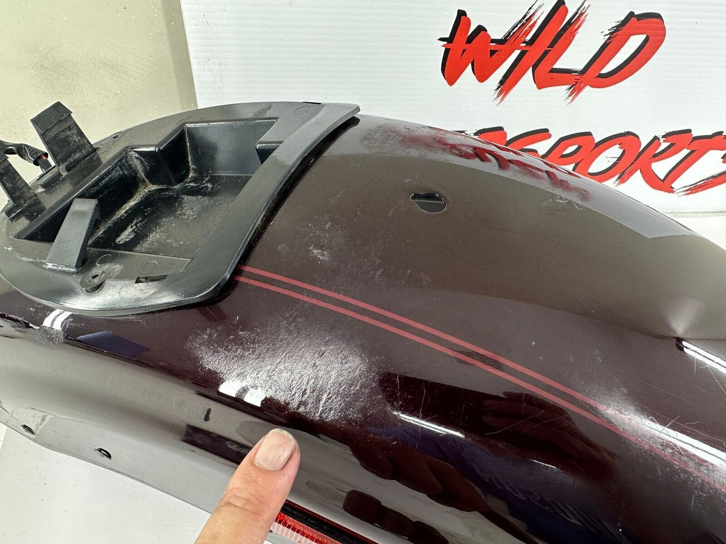 2007 HARLEY SPORTSTER CUSTOM Purple Rear Fender + Brake Light