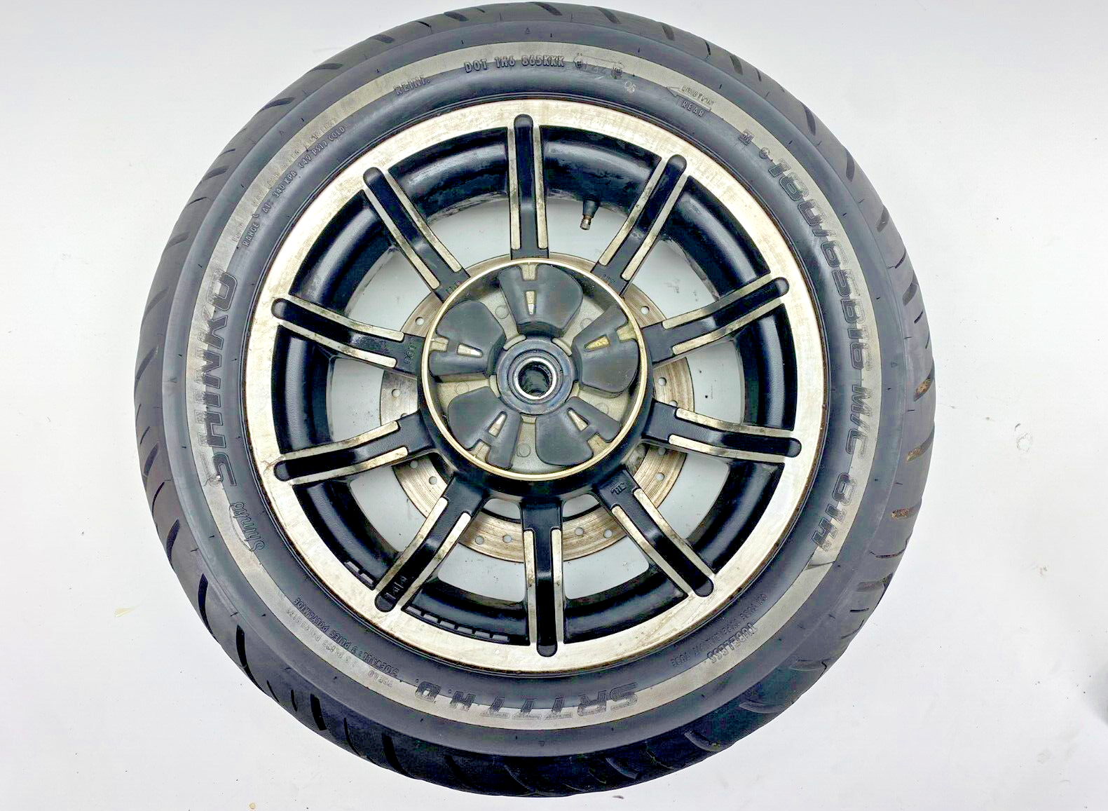 2014 Harley Davidson Electra Glide Rear Impeller Wheel Rim Tire 10 Spoke Mag
