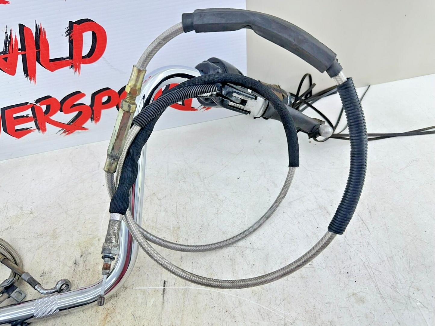 2002 HARLEY DYNA LOW RIDER Mini Apes Handlebars Hidden Wires Throttle + Clutch