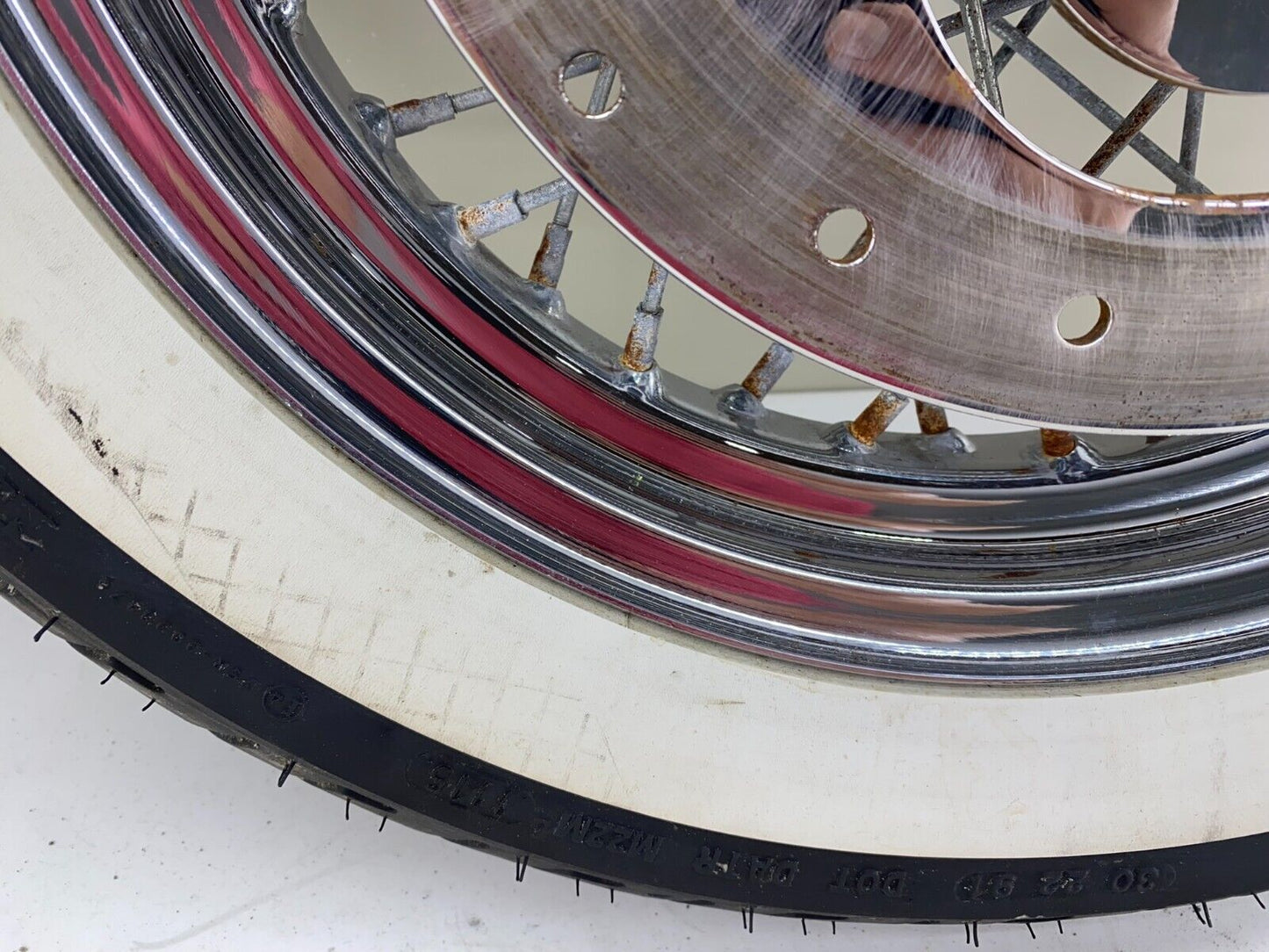 2003 HARLEY DAVIDSON SOFTAIL Heritage Front Wheel Rim Tire Spoke Laced Whitewall