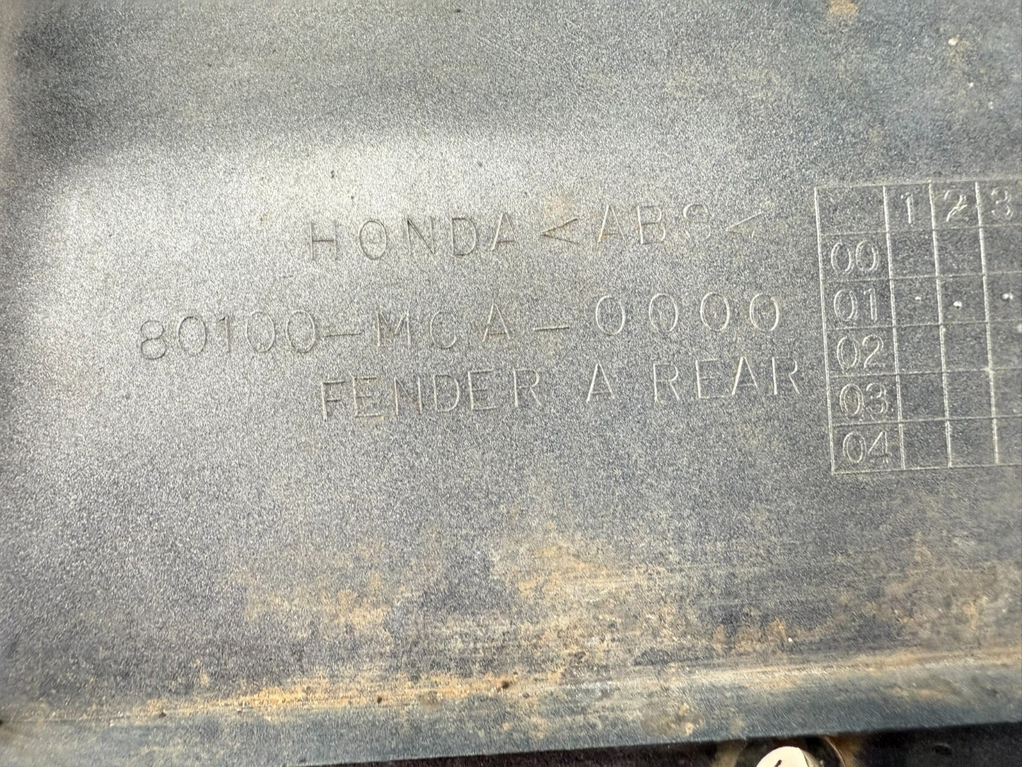 2002 Honda Goldwing GL1800 Rear Fender Cover Plate Bracket OEM