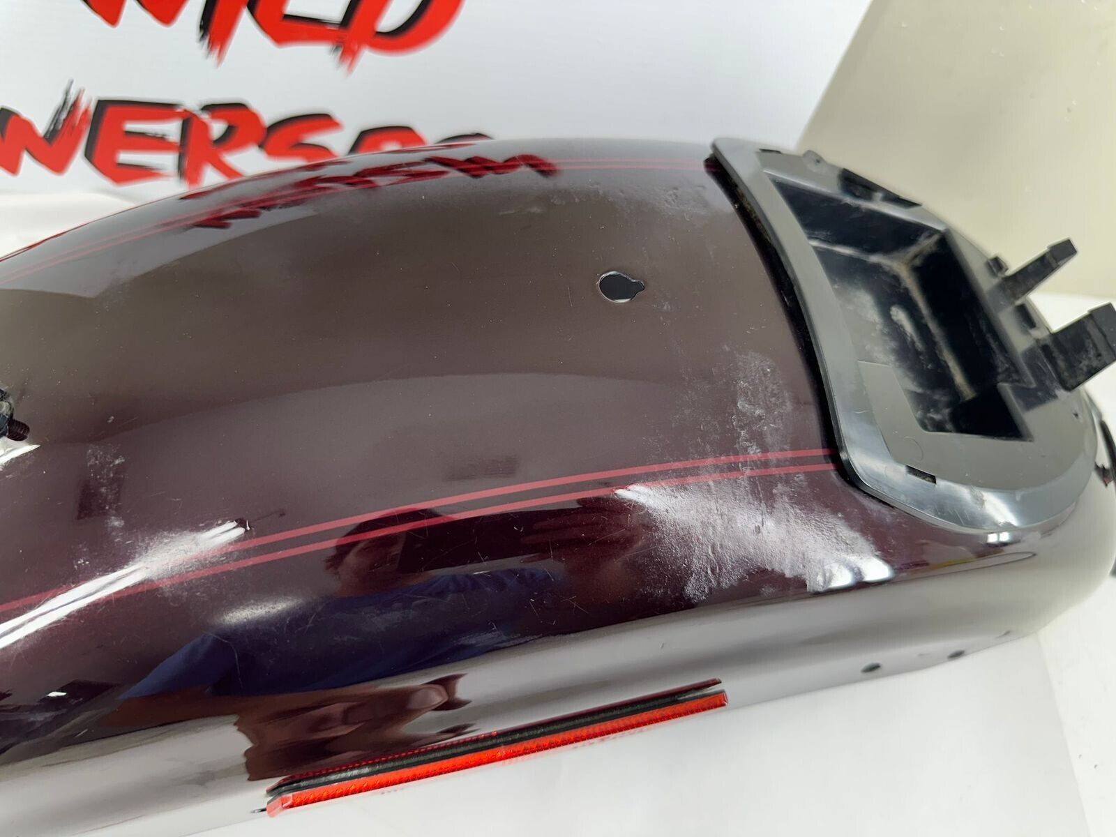 2007 HARLEY SPORTSTER CUSTOM Purple Rear Fender + Brake Light