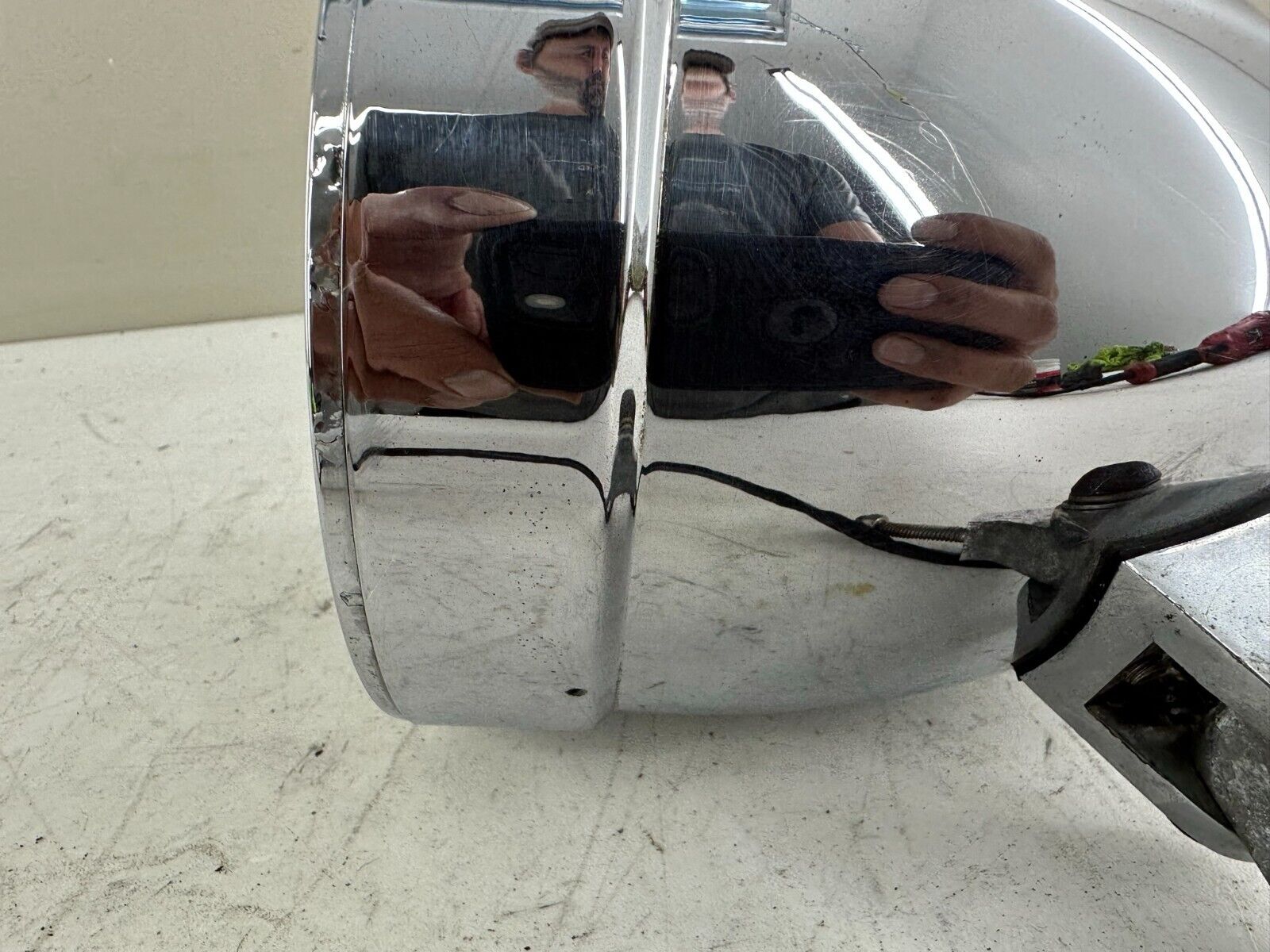 2000 HARLEY DAVIDSON DYNA SOFTAIL BULLET STYLE HEADLIGHT LIGHT CHROME